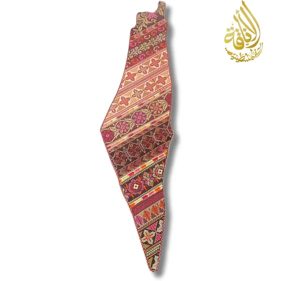 Handcrafted Tatreez Embroidered Home Decor - Palestine Country Shape Palestinian Elegance