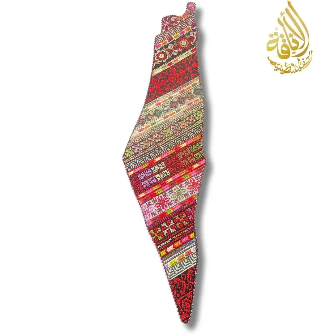 Handcrafted Tatreez Embroidered Home Decor - Palestine Country Shape Palestinian Elegance