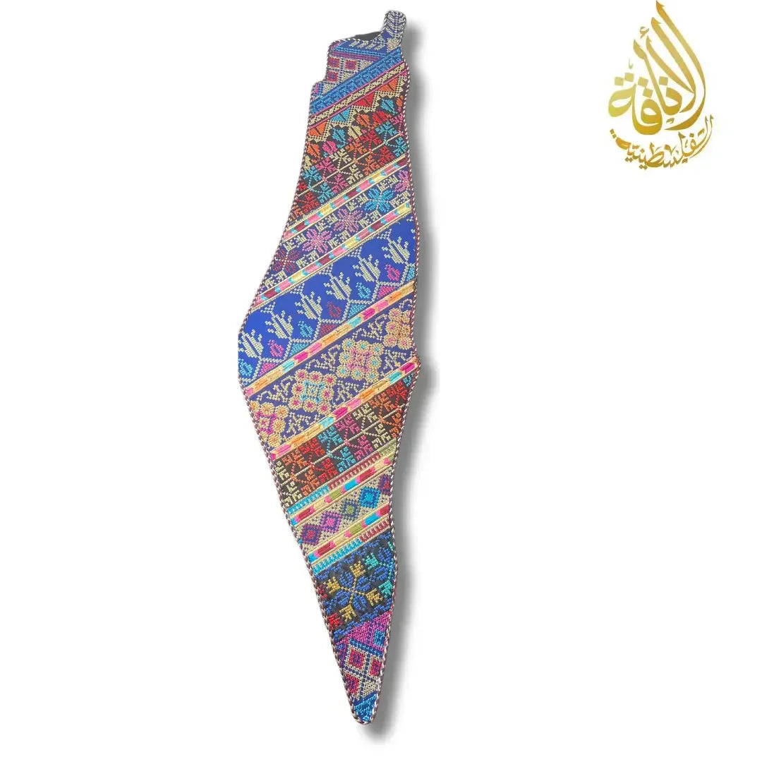 Handcrafted Tatreez Embroidered Home Decor - Palestine Country Shape Palestinian Elegance