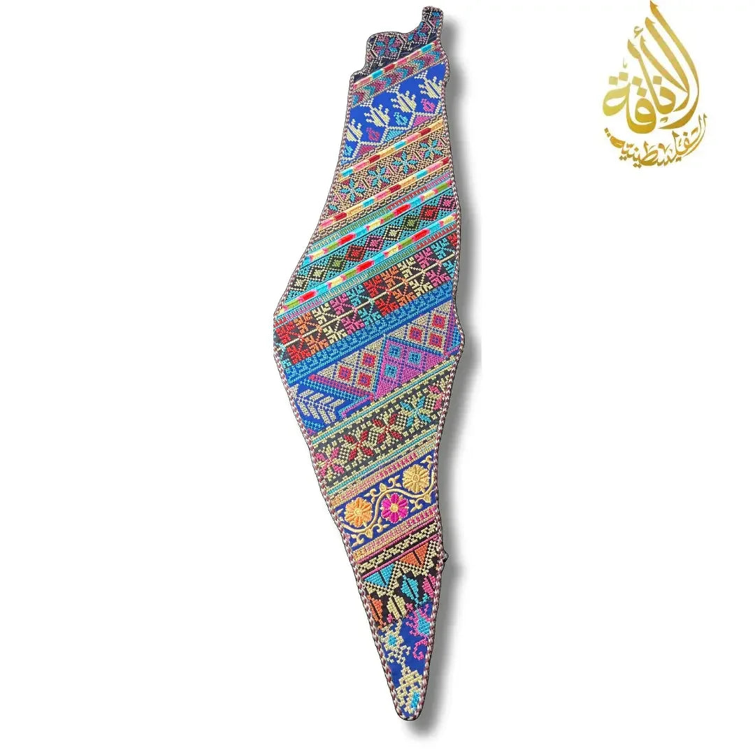Handcrafted Tatreez Embroidered Home Decor - Palestine Country Shape Palestinian Elegance