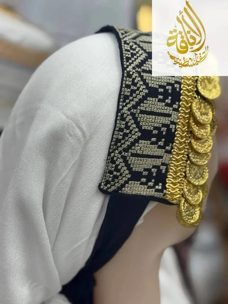 Head Lerat Bandana with Double Gold Coins: Unique Luxury for Your Style Palestinian Elegance