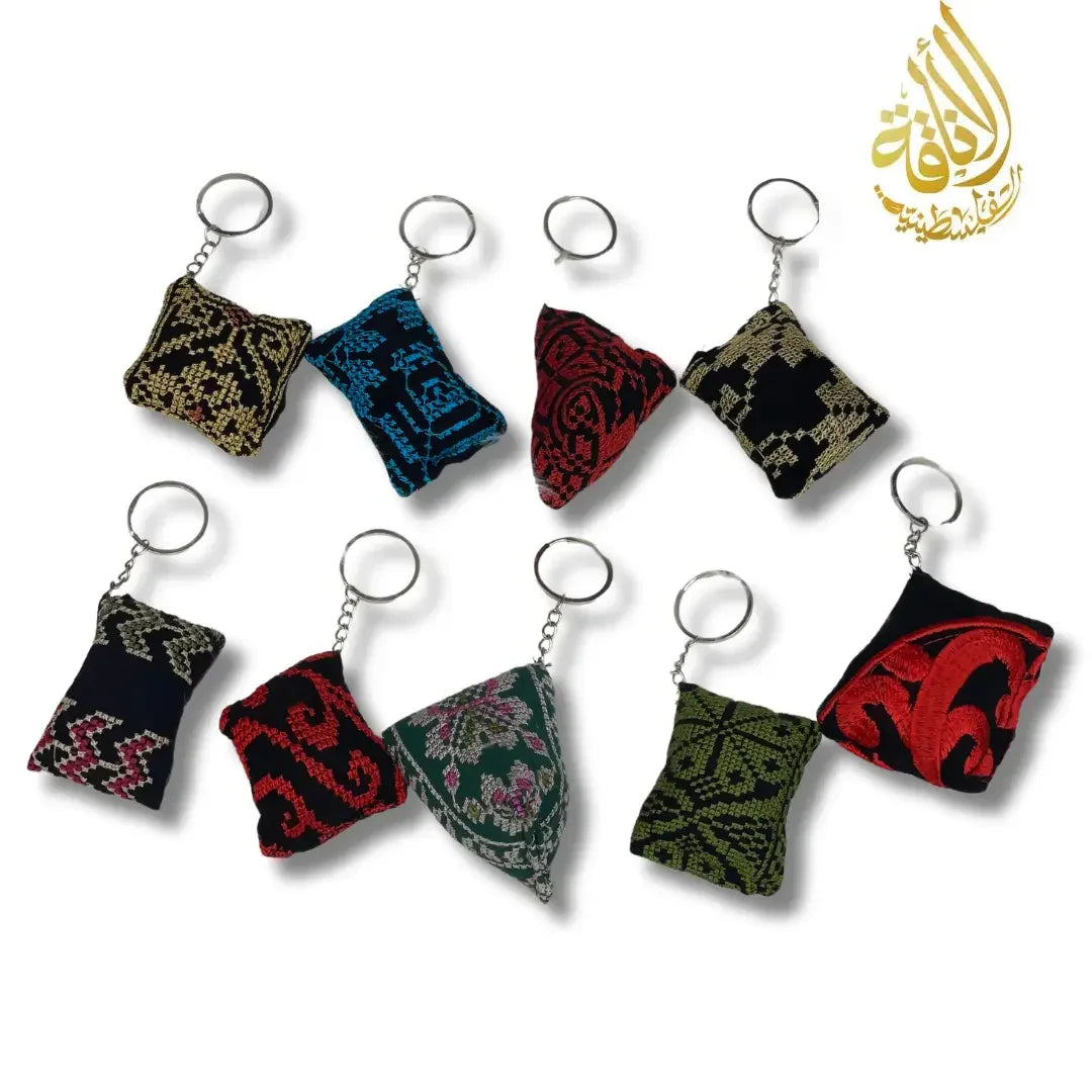 High-Quality Assorted Tatreez Keychain Plushy Palestinian Elegance