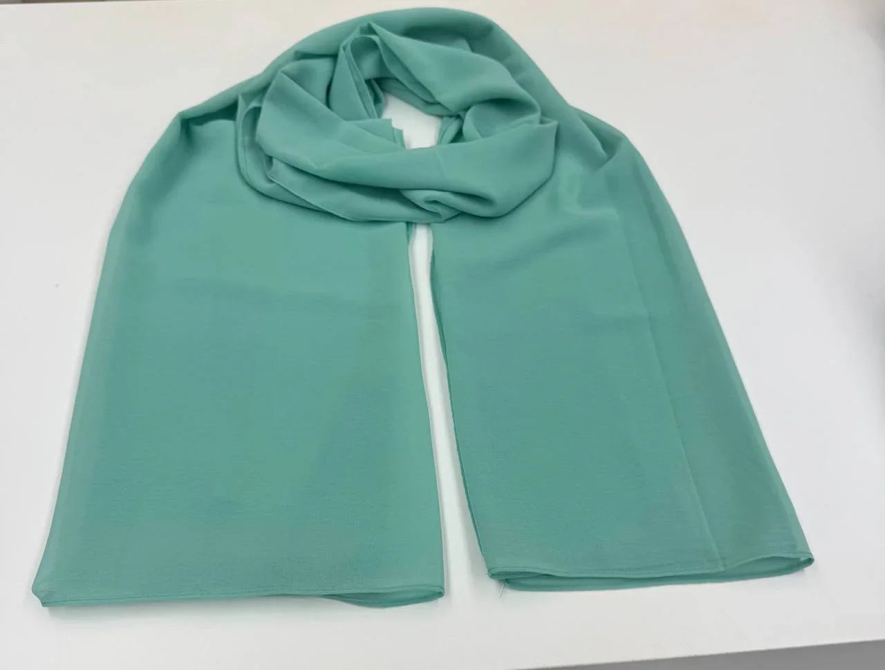 Light green High quality Chiffon Hijab made from soft and breathable fabric for everyday wear
