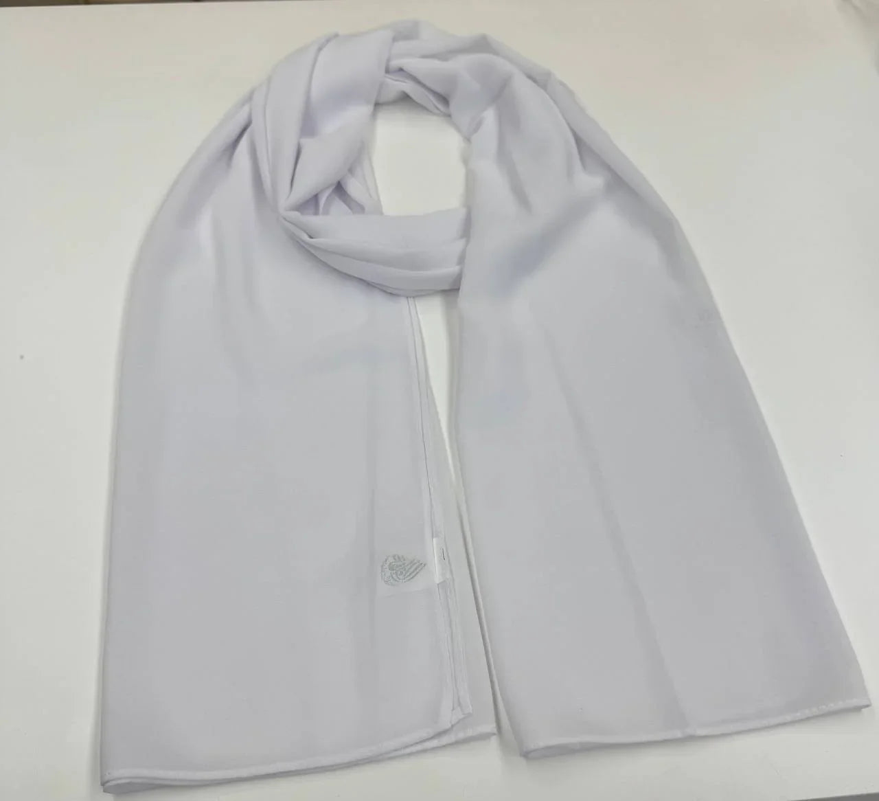 High Quality Chiffon Hijab in elegant white color, perfect for everyday wear and special occasions