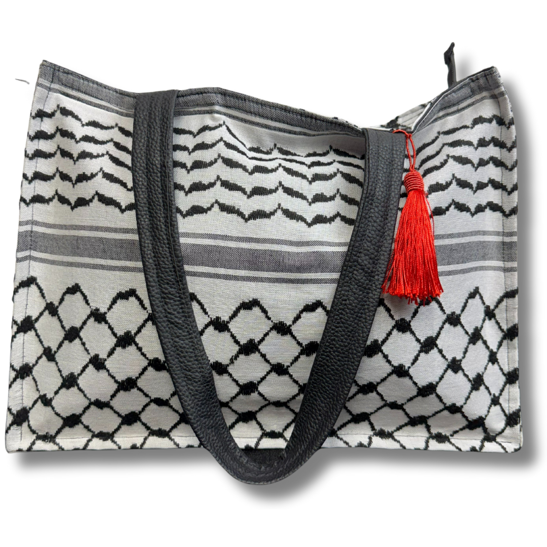 High-Quality Kuffiyeh Design Tote/Shoulder Bag | 30 CM Length Palestinian Elegance