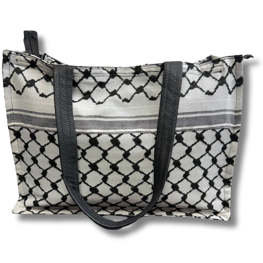 High-Quality Kuffiyeh Design Tote/Shoulder Bag | 30 CM Length Palestinian Elegance