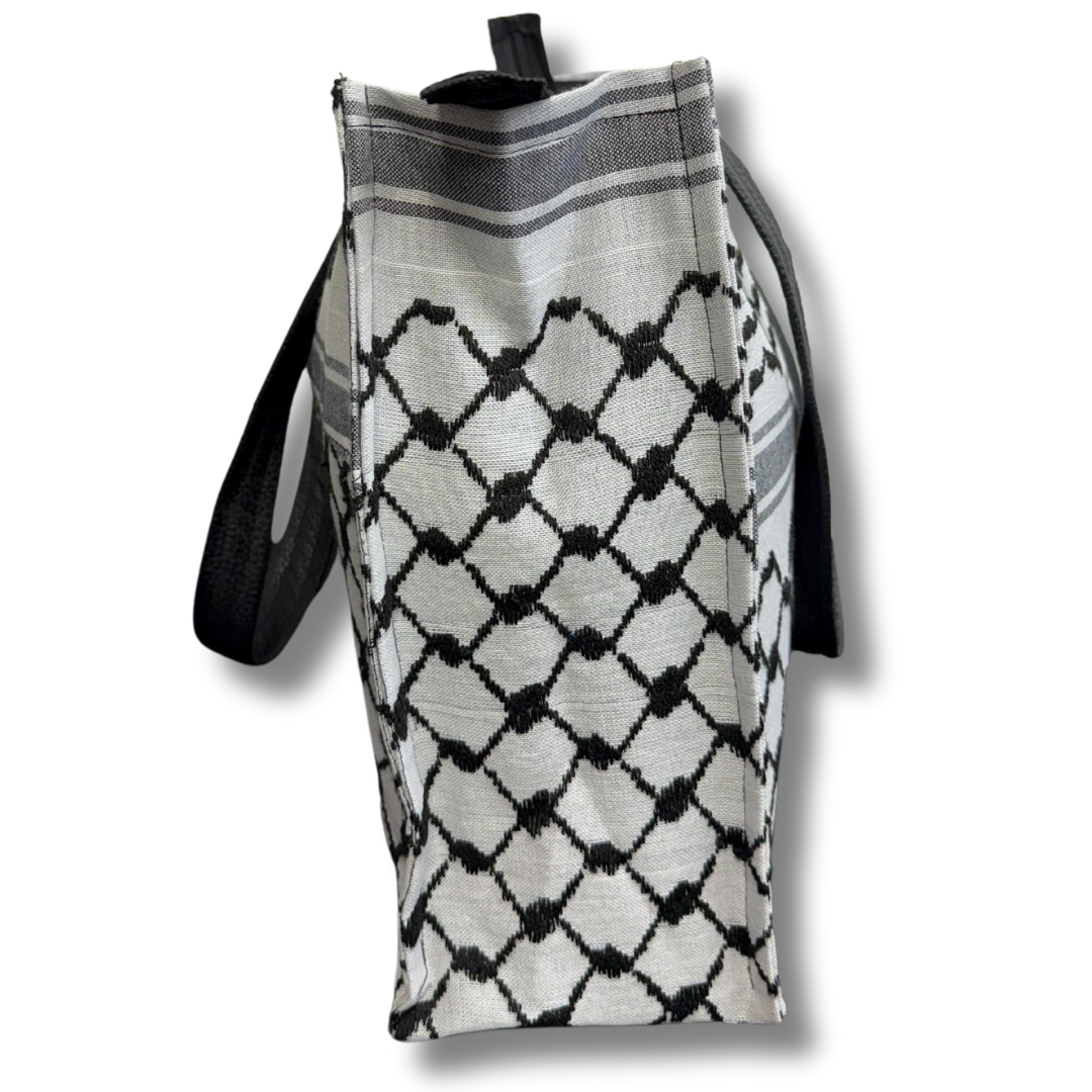 High-Quality Kuffiyeh Design Tote/Shoulder Bag | 30 CM Length Palestinian Elegance