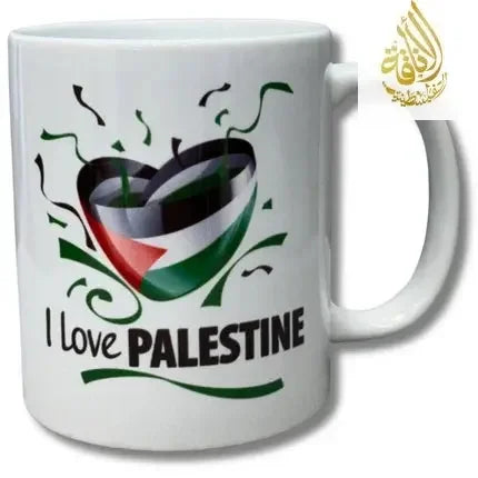 "I Love Palestine" Design Cup Palestinian Elegance