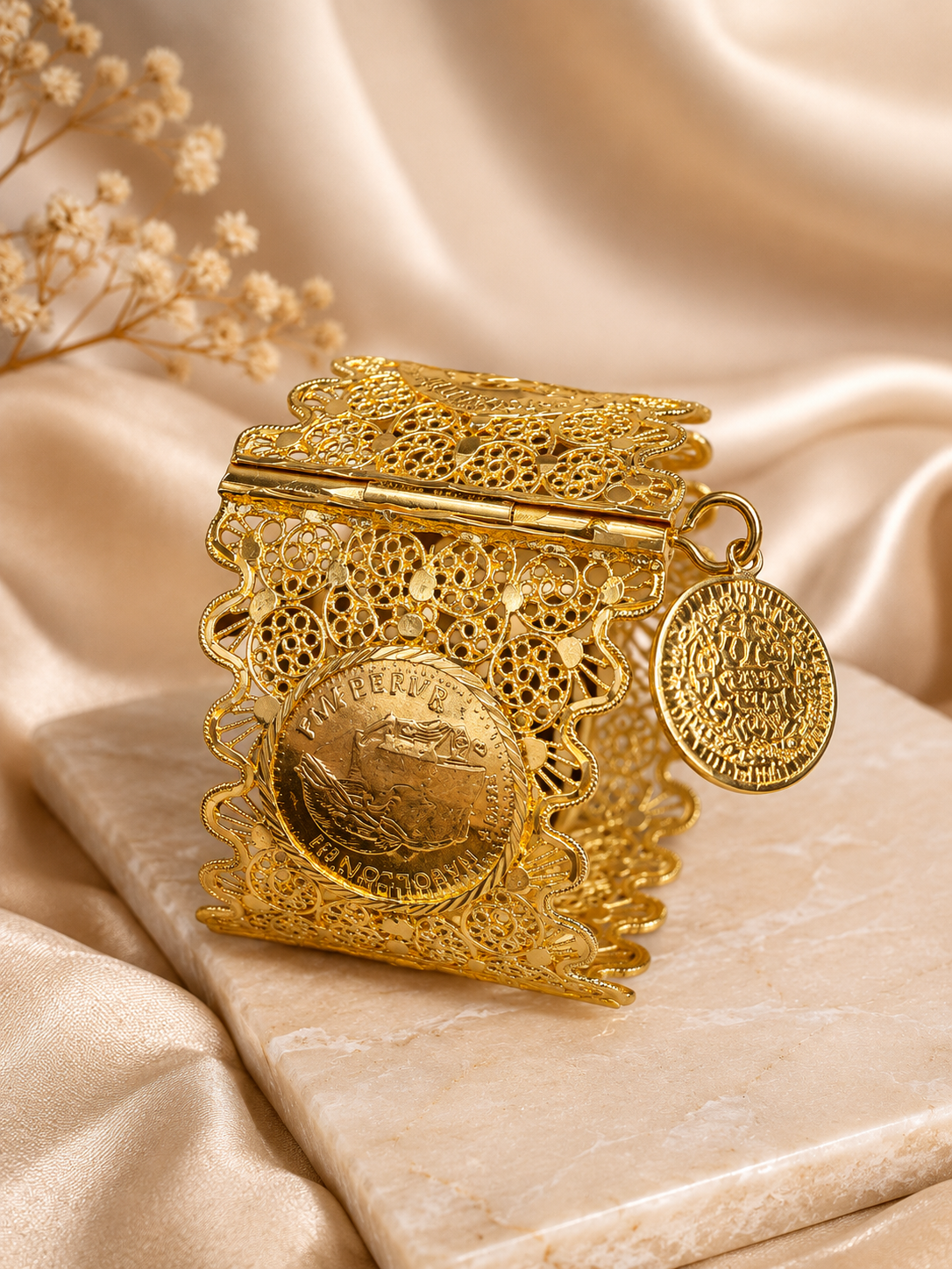 Ottoman Coin Cuff Bracelet – Imitated Gold