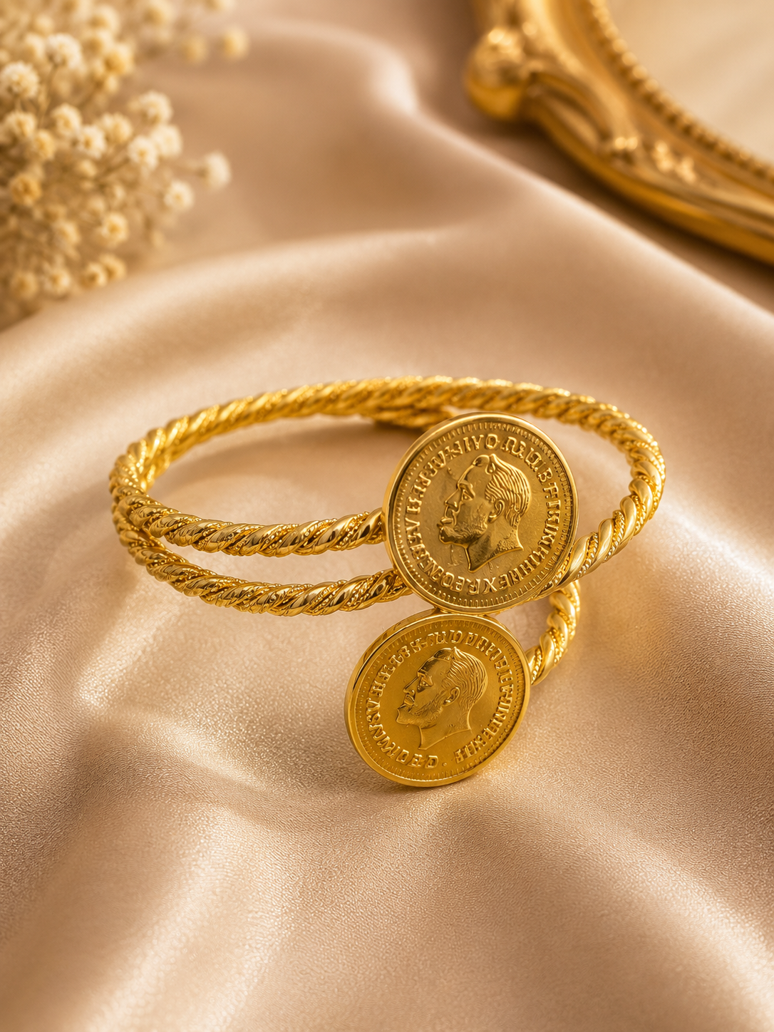 Double Lera Mabroma Pin in Imitated Gold