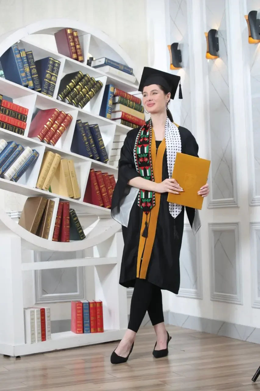 Kuffiyeh Flag Graduation Stole: Cultural Pride and Celebration Palestinian Elegance