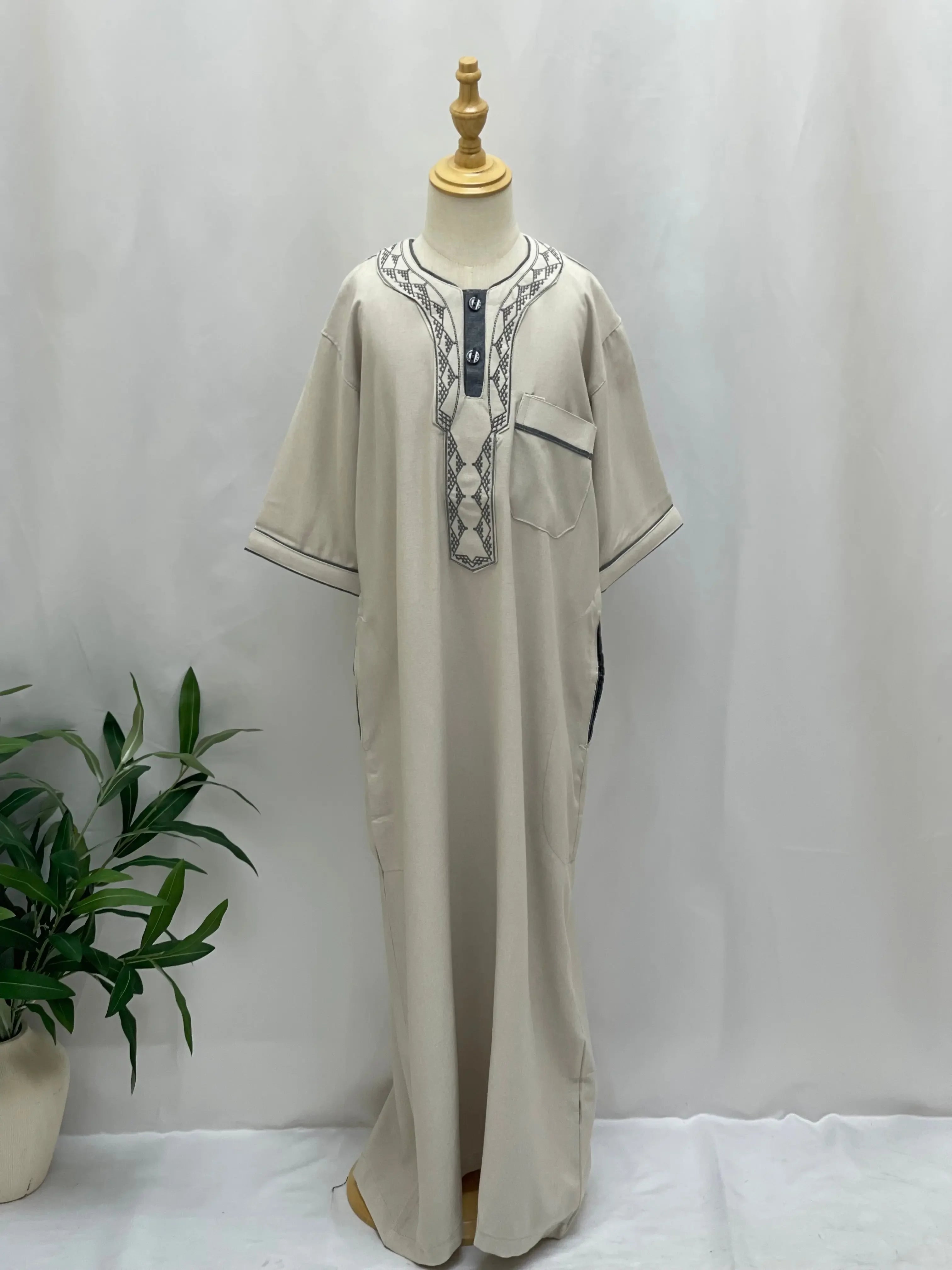 Kids' High-Quality Thobe - Multiple Sizes and Colors Palestinian Elegance