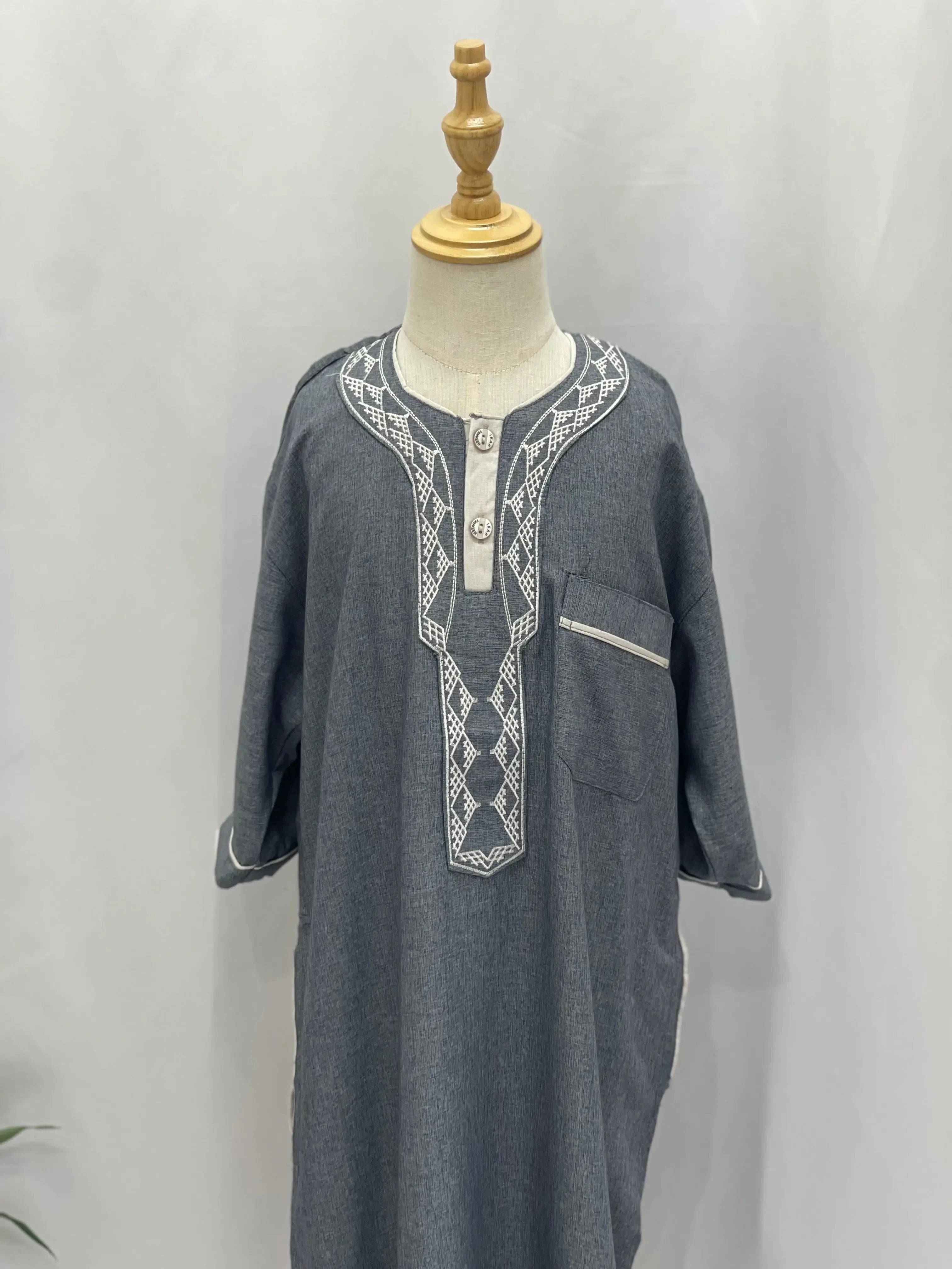 Kids' High-Quality Thobe - Multiple Sizes and Colors Palestinian Elegance