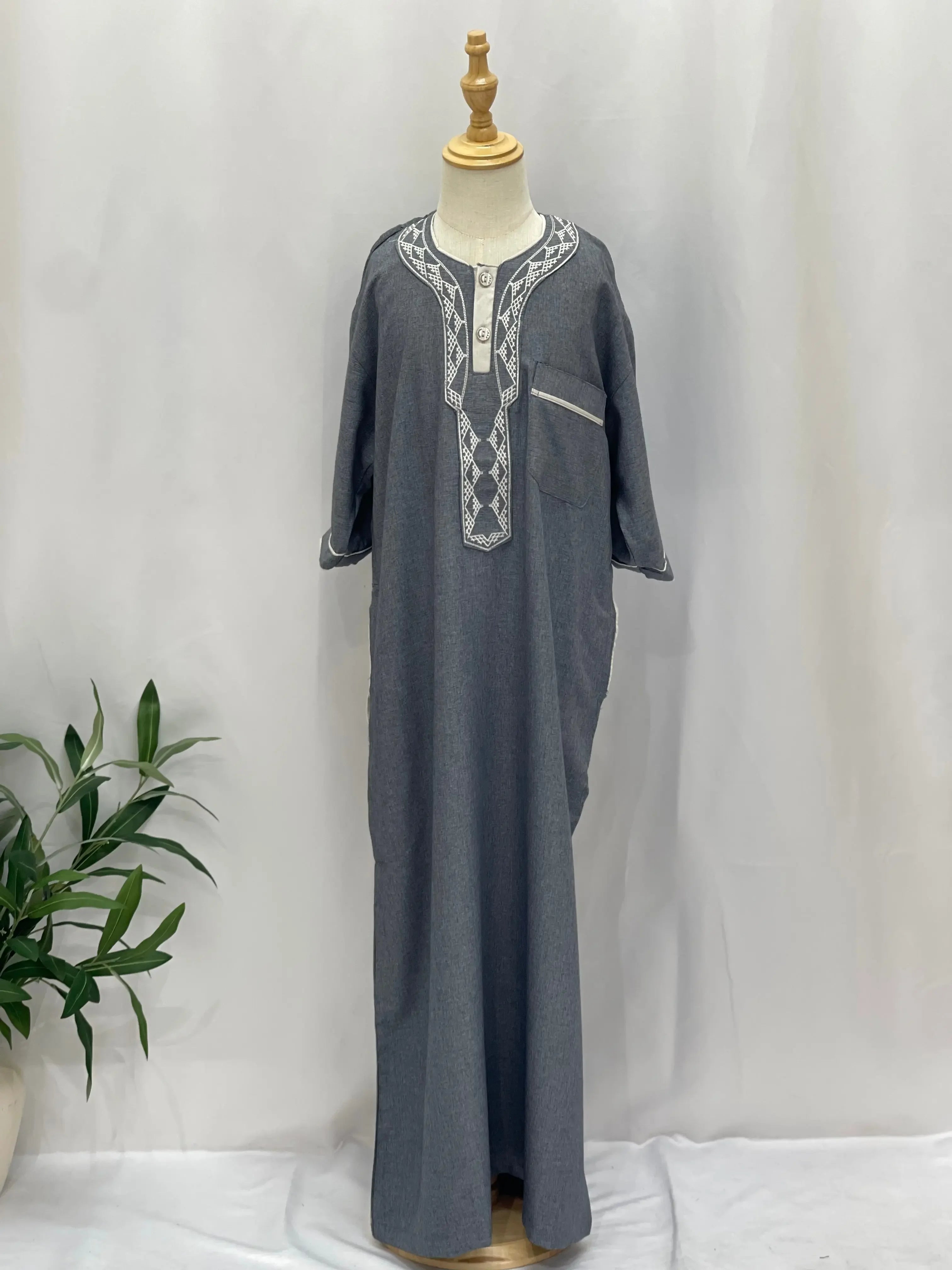Kids' High-Quality Thobe - Multiple Sizes and Colors Palestinian Elegance