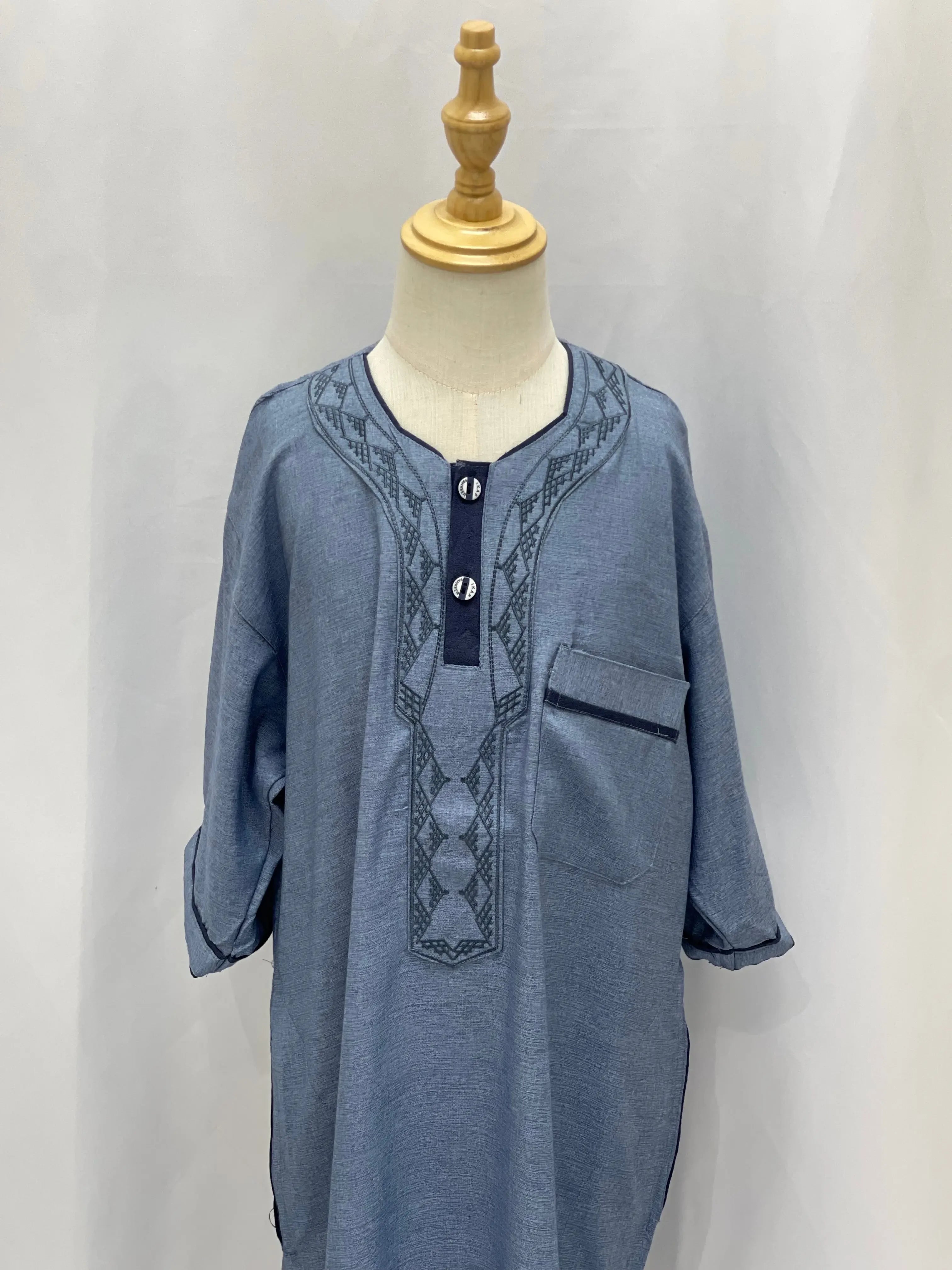 Kids' High-Quality Thobe - Multiple Sizes and Colors Palestinian Elegance