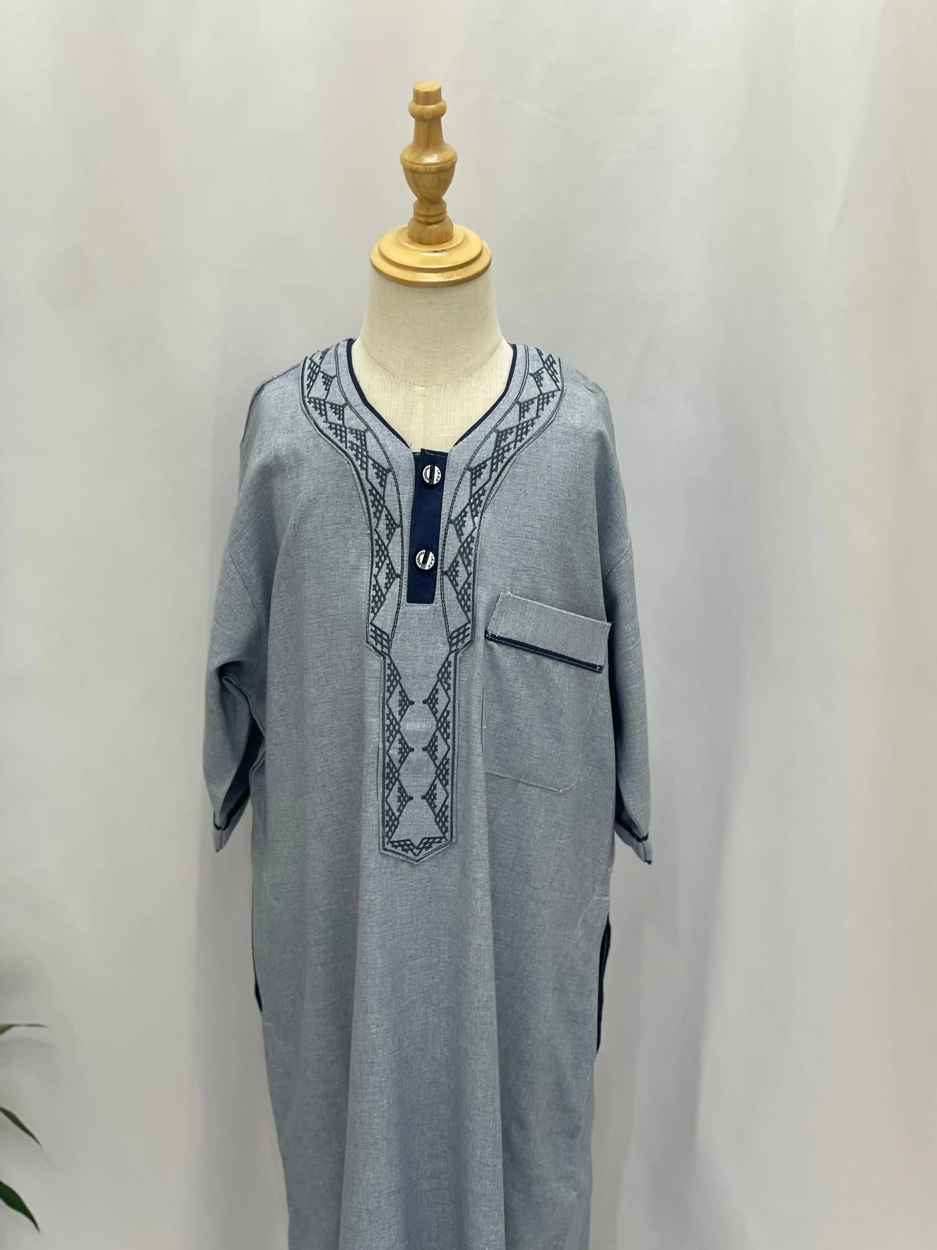 Kids' High-Quality Thobe - Multiple Sizes and Colors Palestinian Elegance