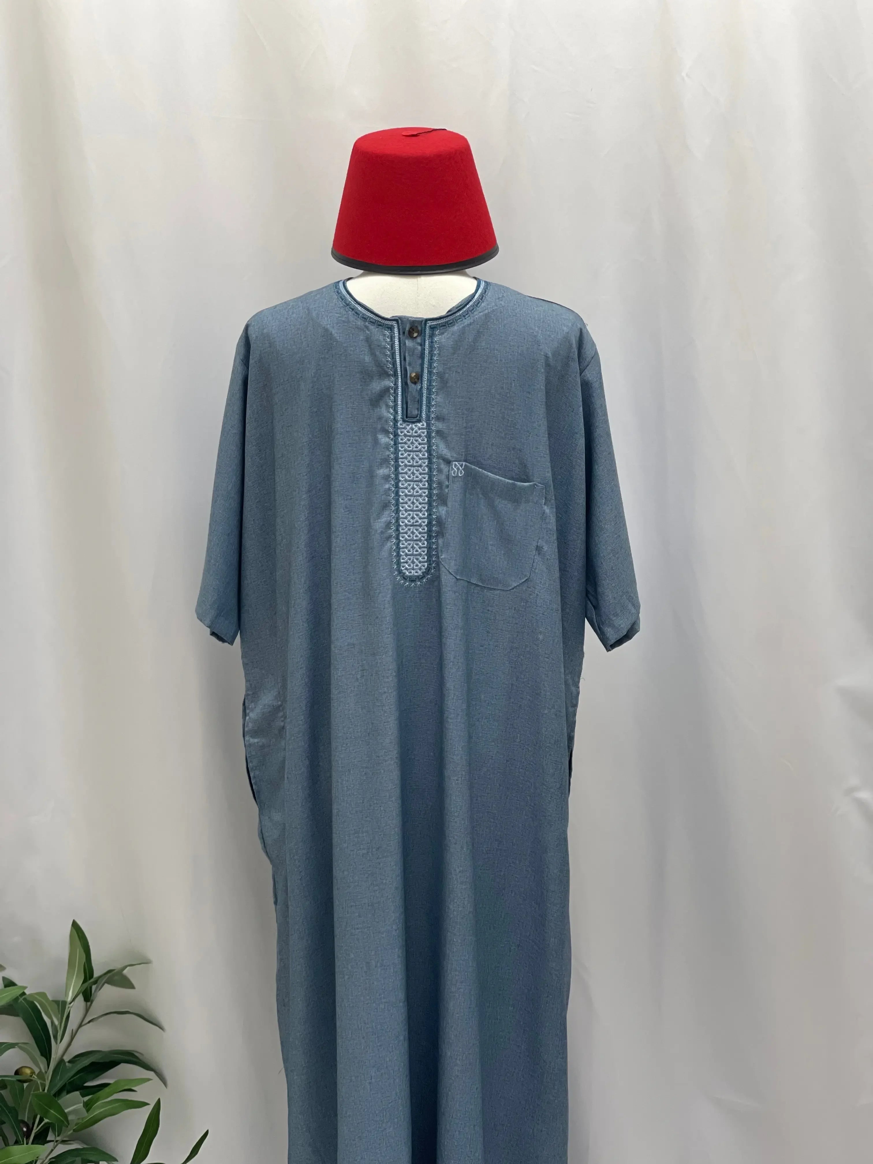 Men's High-Quality Cotton Thobe - Warm & Comfortable Palestinian Elegance