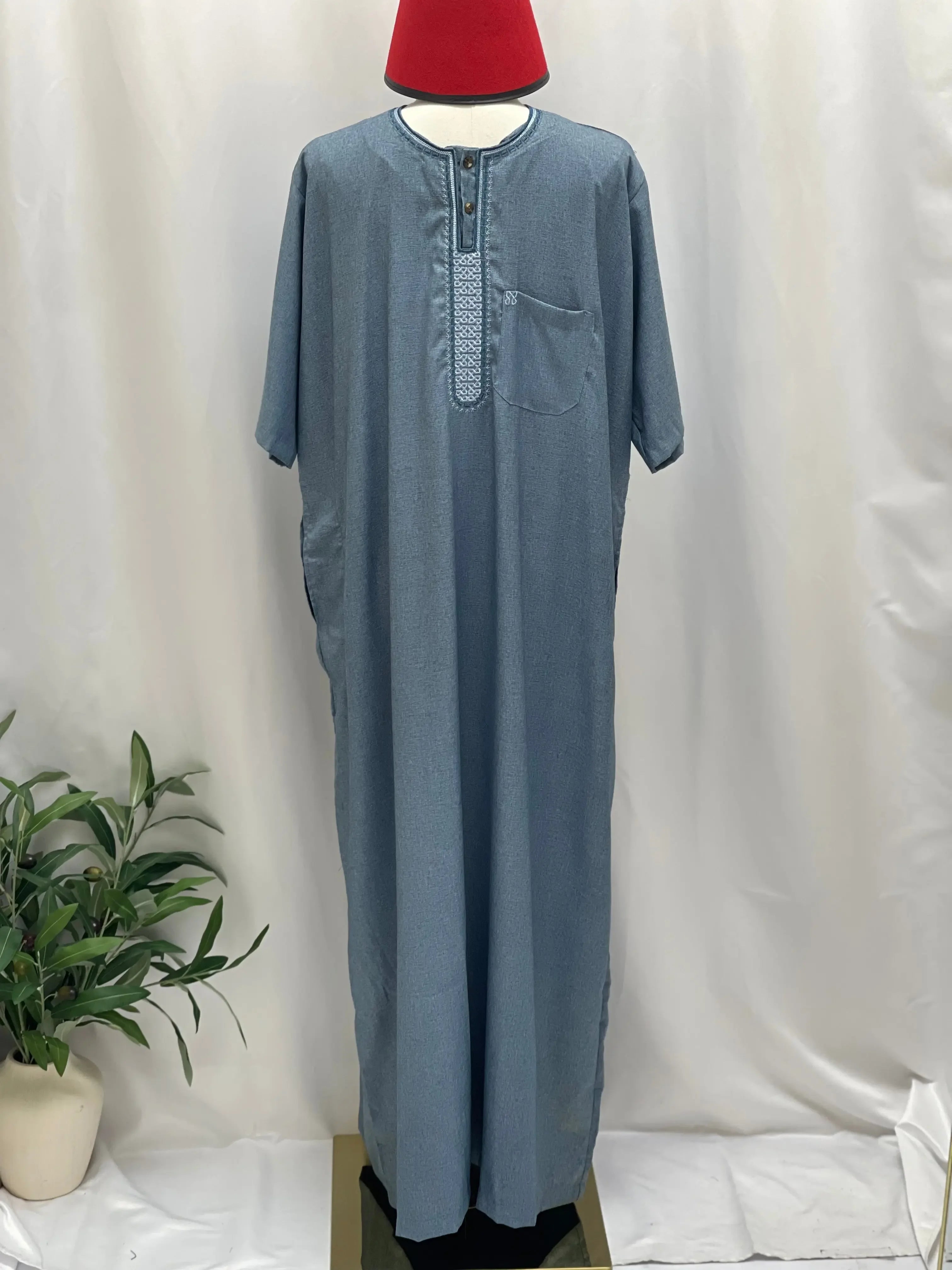 Men's High-Quality Cotton Thobe - Warm & Comfortable Palestinian Elegance
