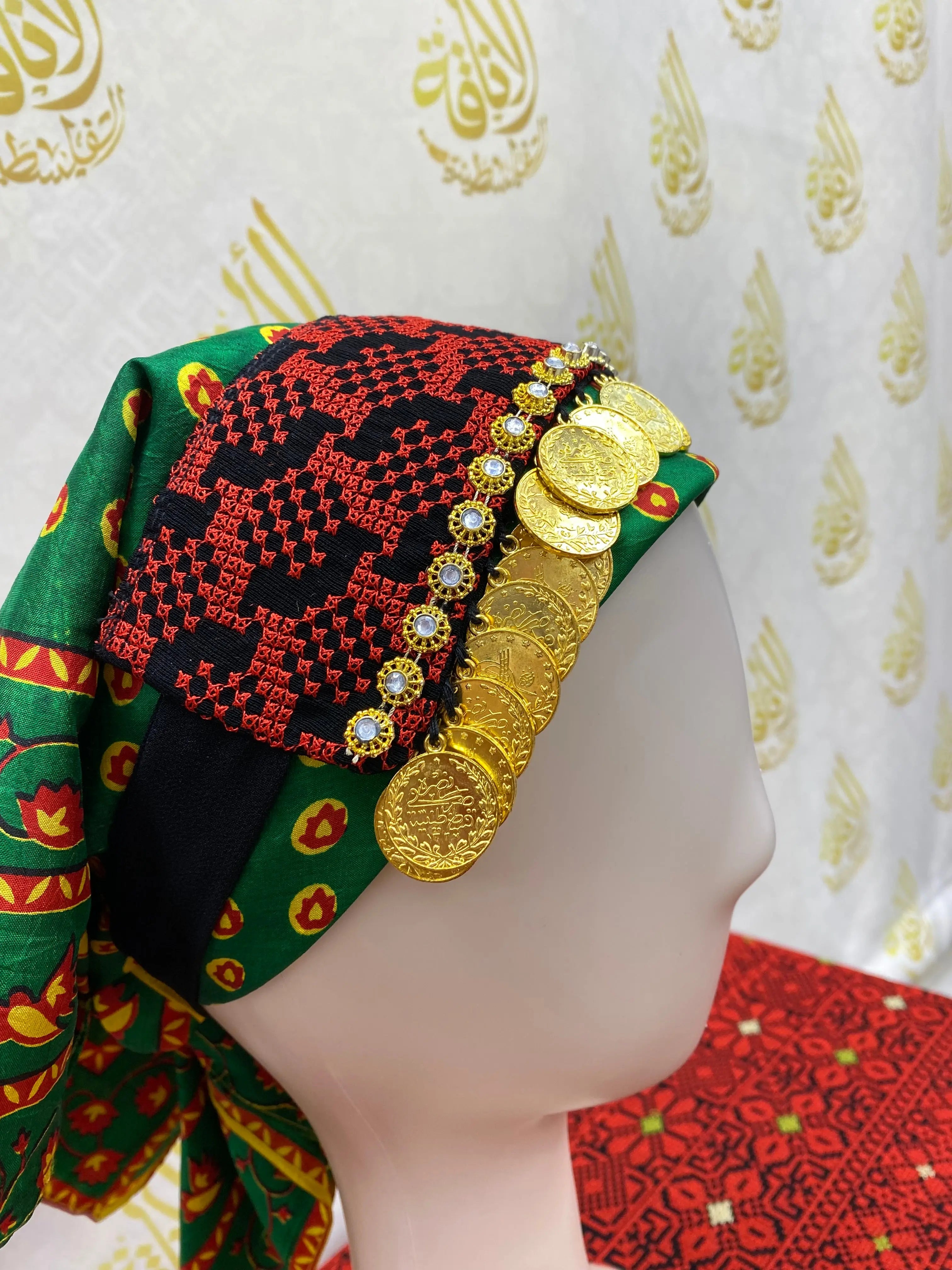 Girls Tatreez Head Lerat with Beads: Cultural Elegance and Style Palestinian Elegance