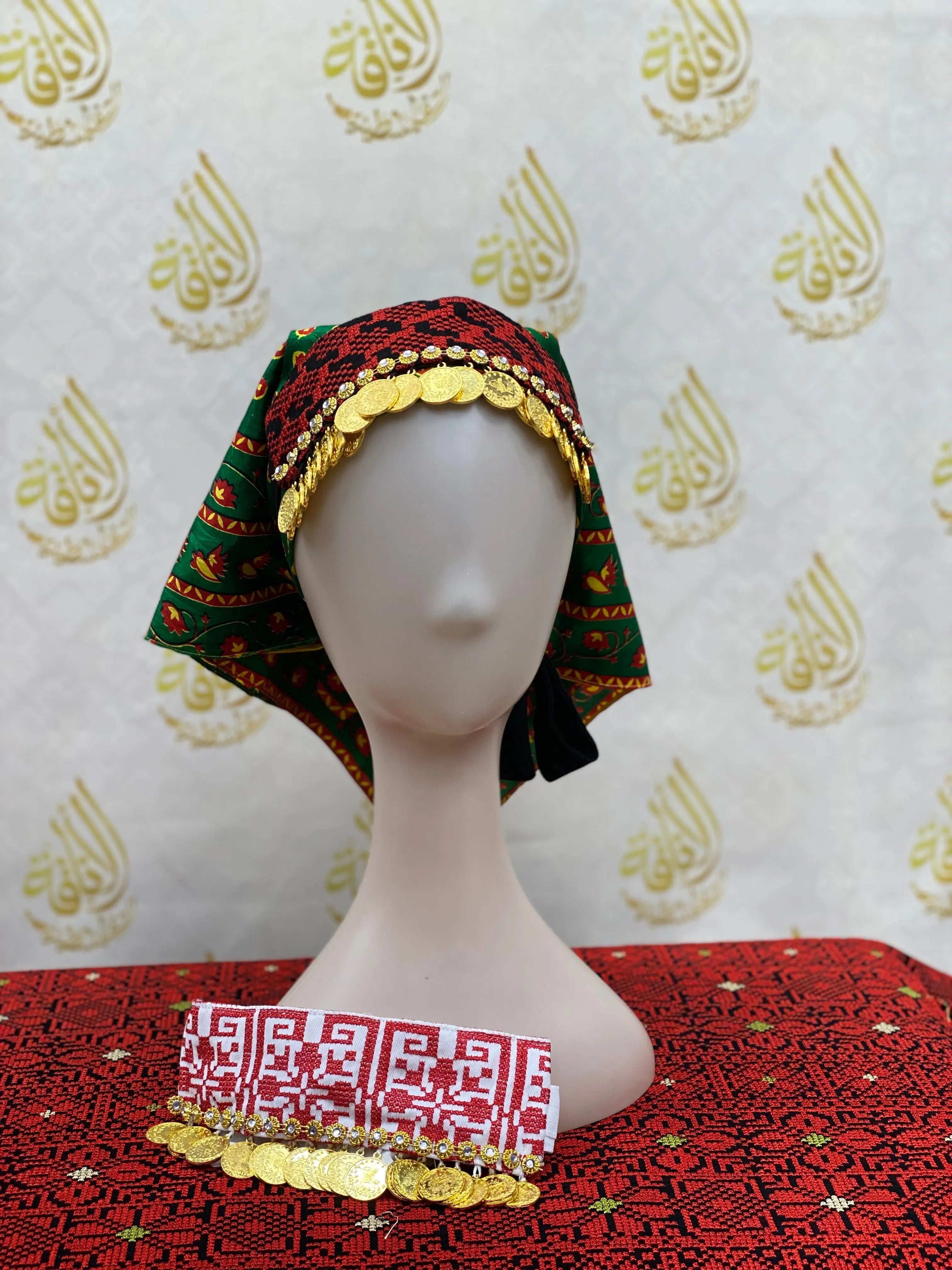 Girls Tatreez Head Lerat with Beads: Cultural Elegance and Style Palestinian Elegance