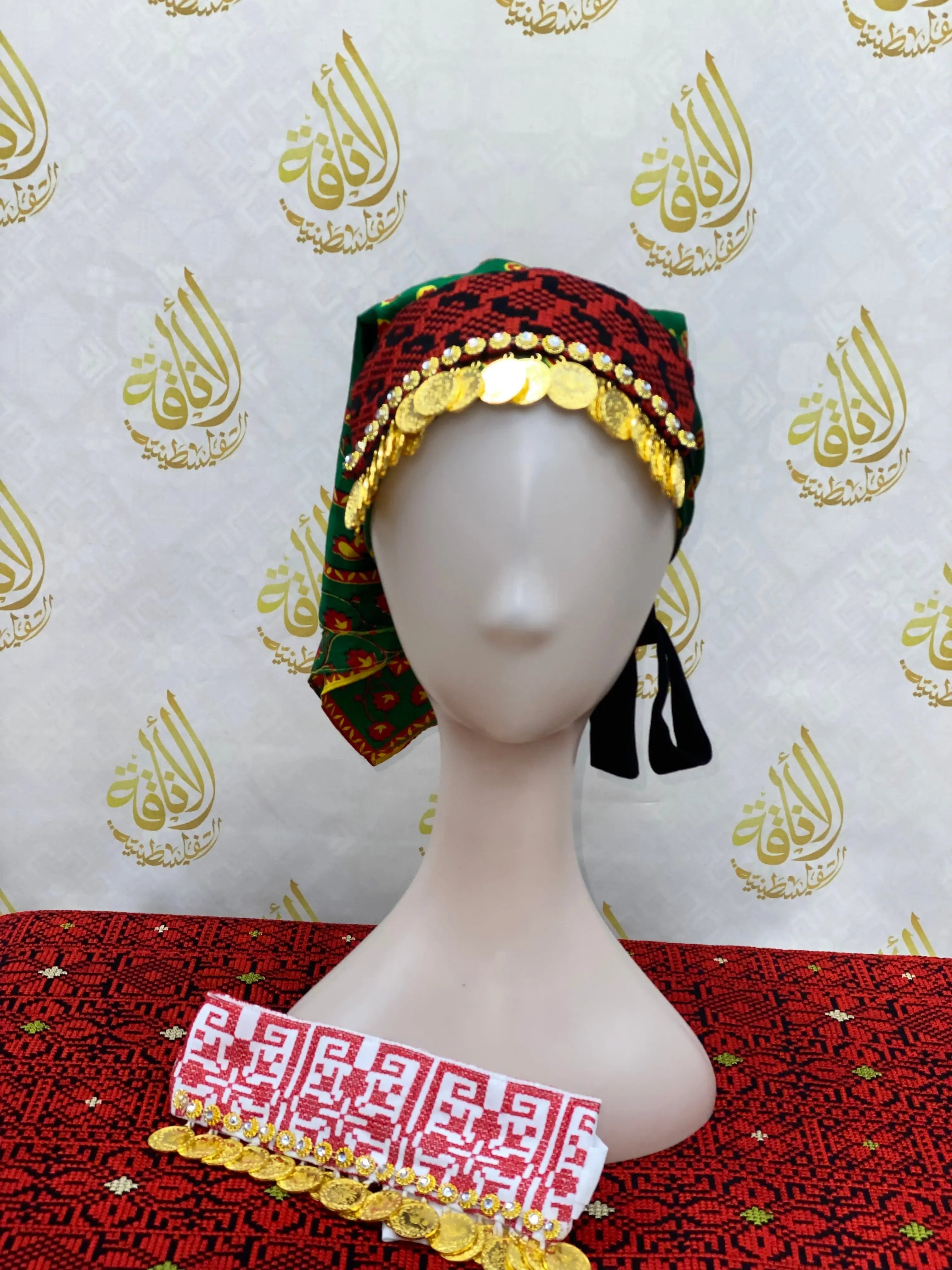 Girls Tatreez Head Lerat with Beads: Cultural Elegance and Style Palestinian Elegance