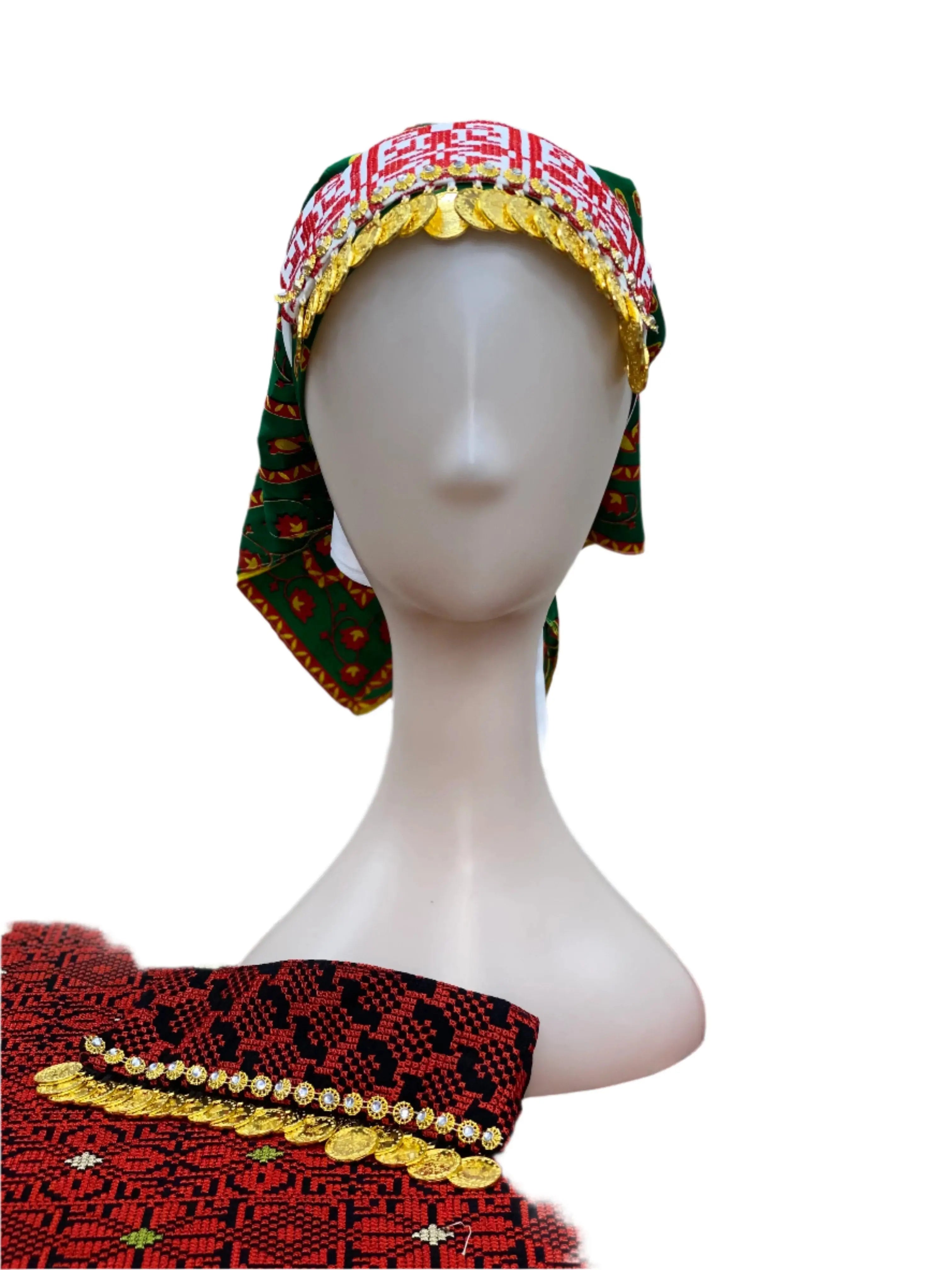 Girls Tatreez Head Lerat with Beads: Cultural Elegance and Style Palestinian Elegance