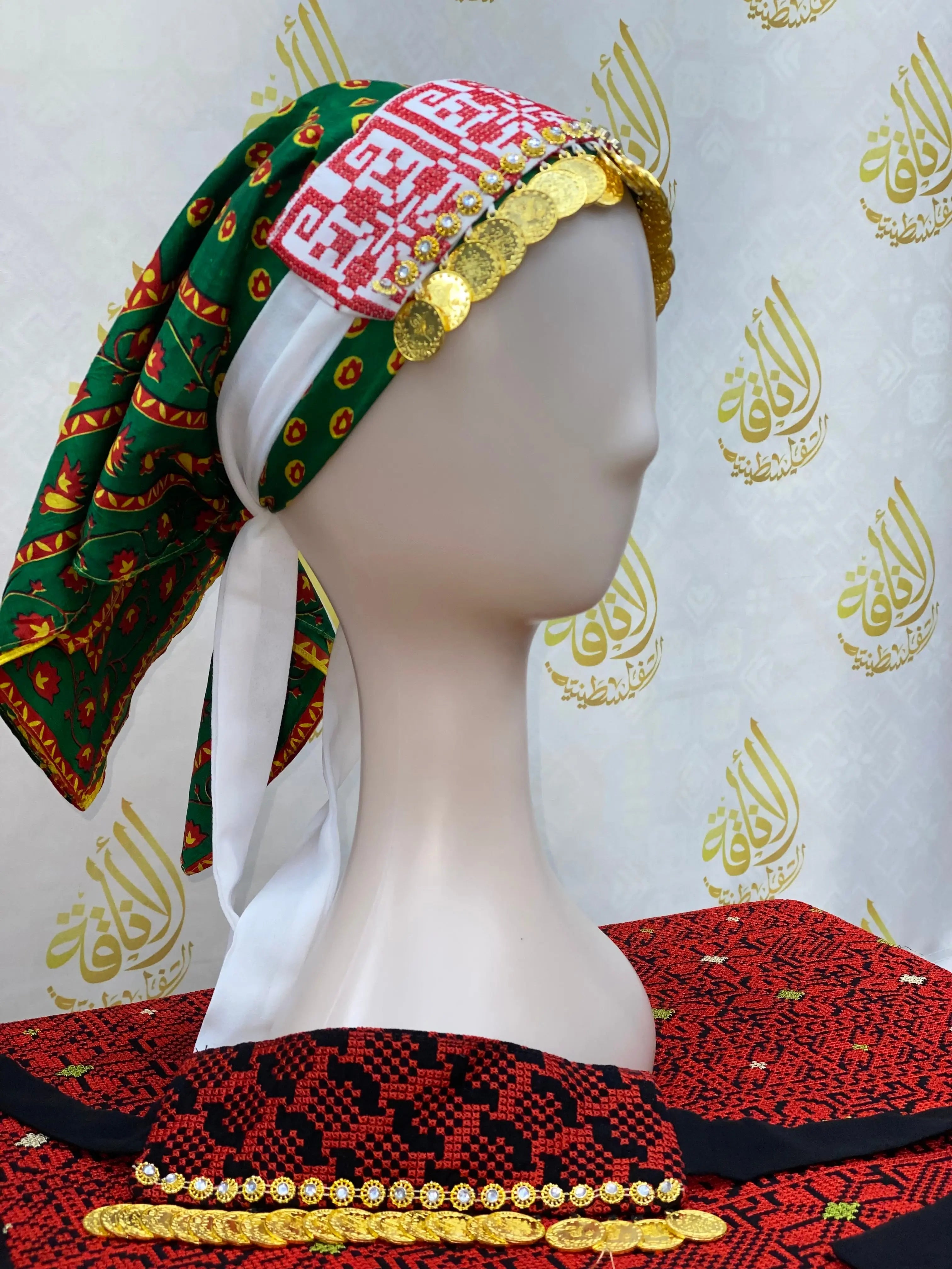 Girls Tatreez Head Lerat with Beads: Cultural Elegance and Style Palestinian Elegance