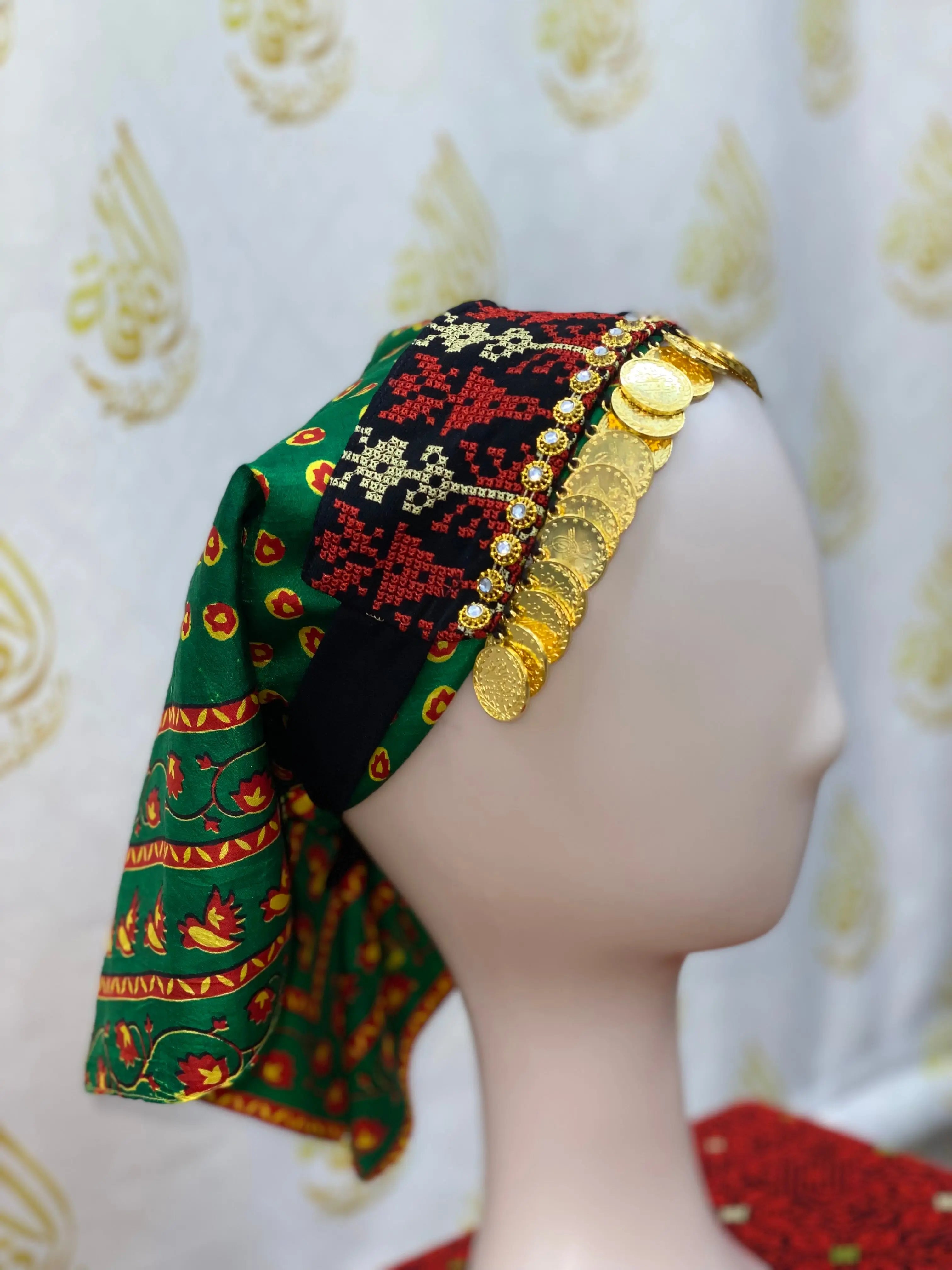 Girls Tatreez Head Lerat with Beads: Cultural Elegance and Style Palestinian Elegance