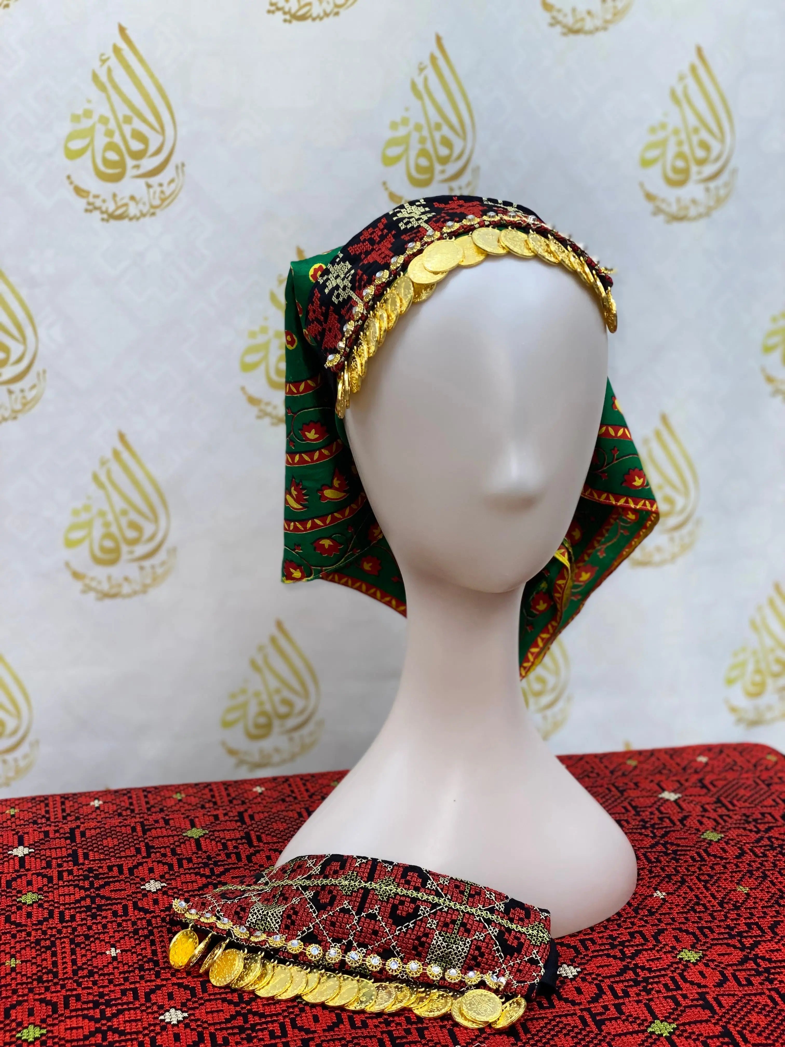 Girls Tatreez Head Lerat with Beads: Cultural Elegance and Style Palestinian Elegance