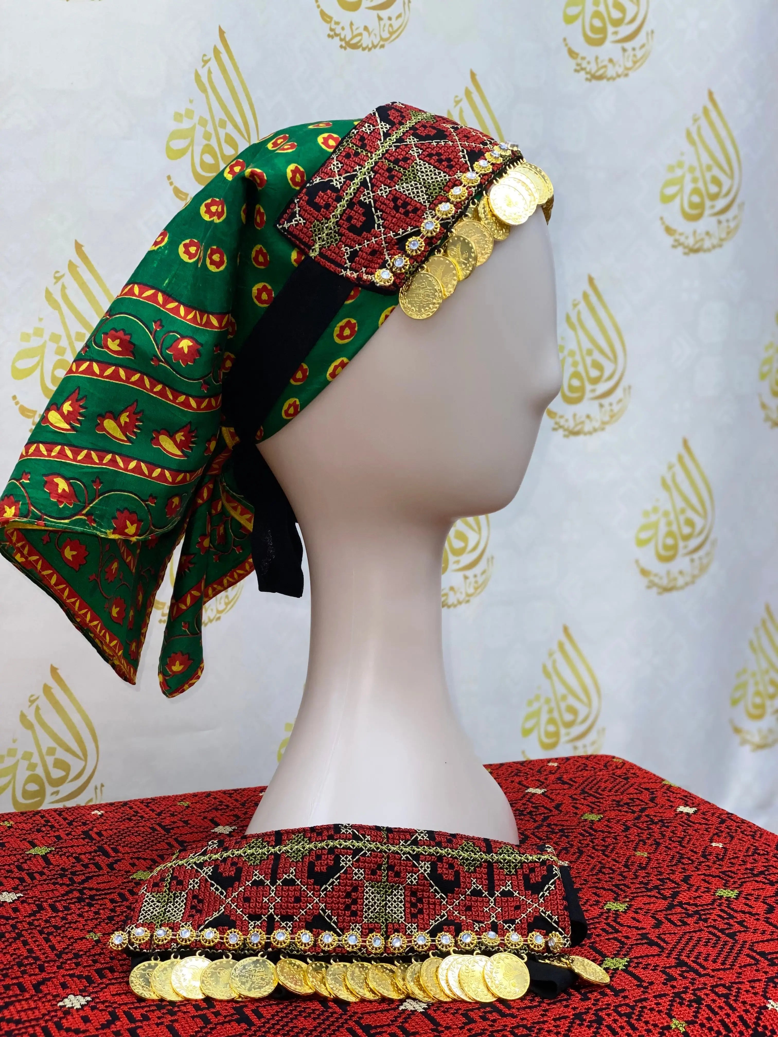 Girls Tatreez Head Lerat with Beads: Cultural Elegance and Style Palestinian Elegance