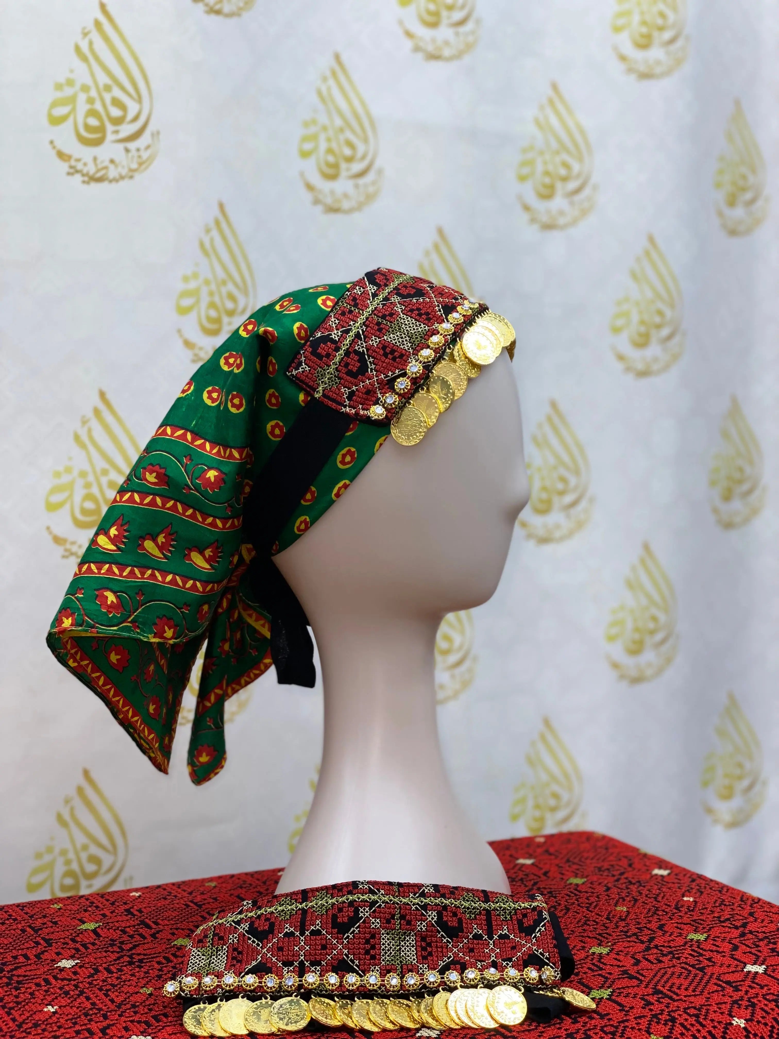 Girls Tatreez Head Lerat with Beads: Cultural Elegance and Style Palestinian Elegance