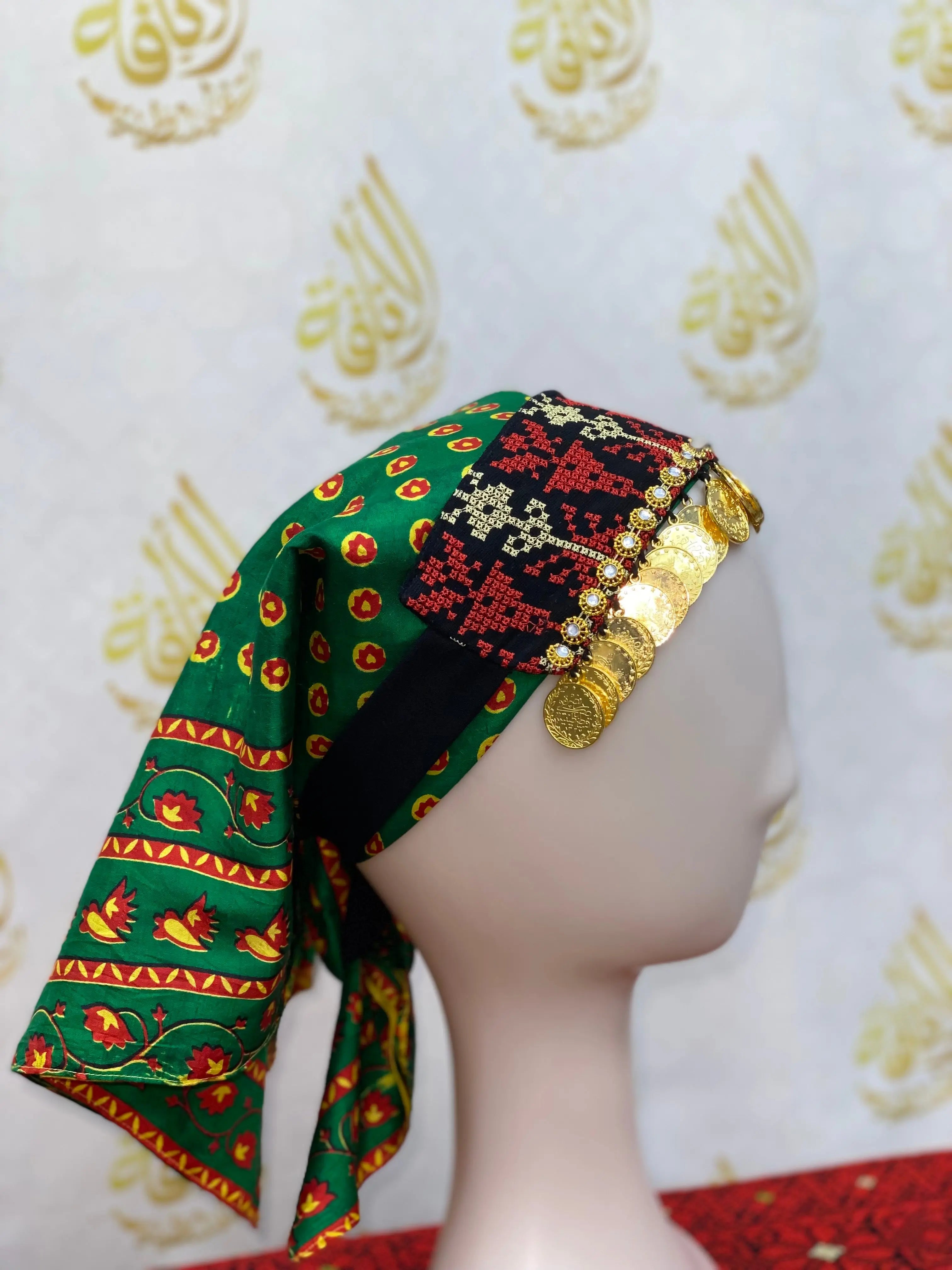 Girls Tatreez Head Lerat with Beads: Cultural Elegance and Style Palestinian Elegance