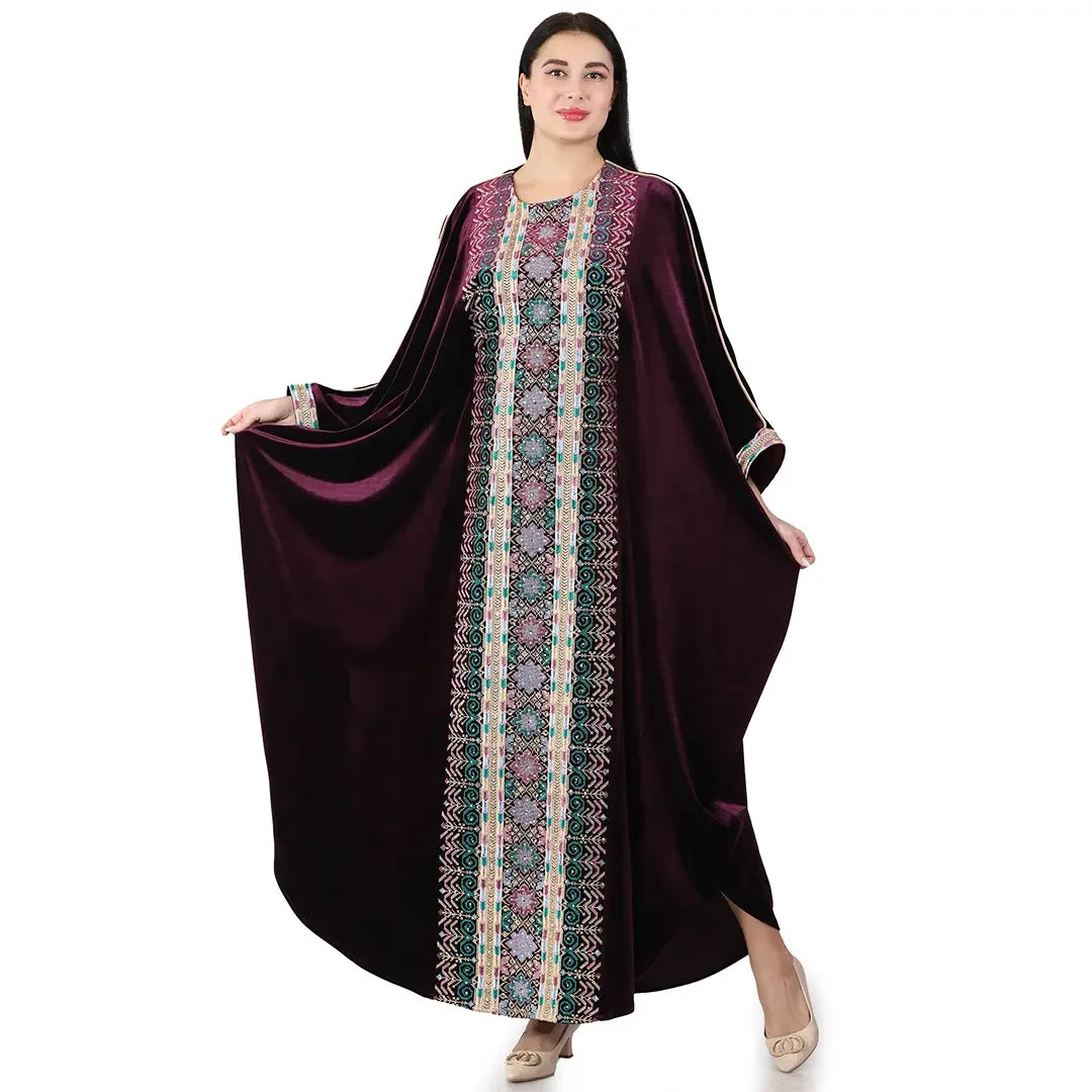 Embroidered Cap Velvet: Style and Sophistication in One - Palestinian Elegance