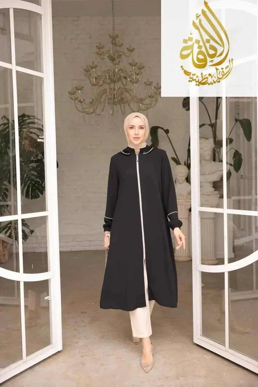 Iman Hooded Long Tunic: Comfort Meets Chic Style Palestinian Elegance