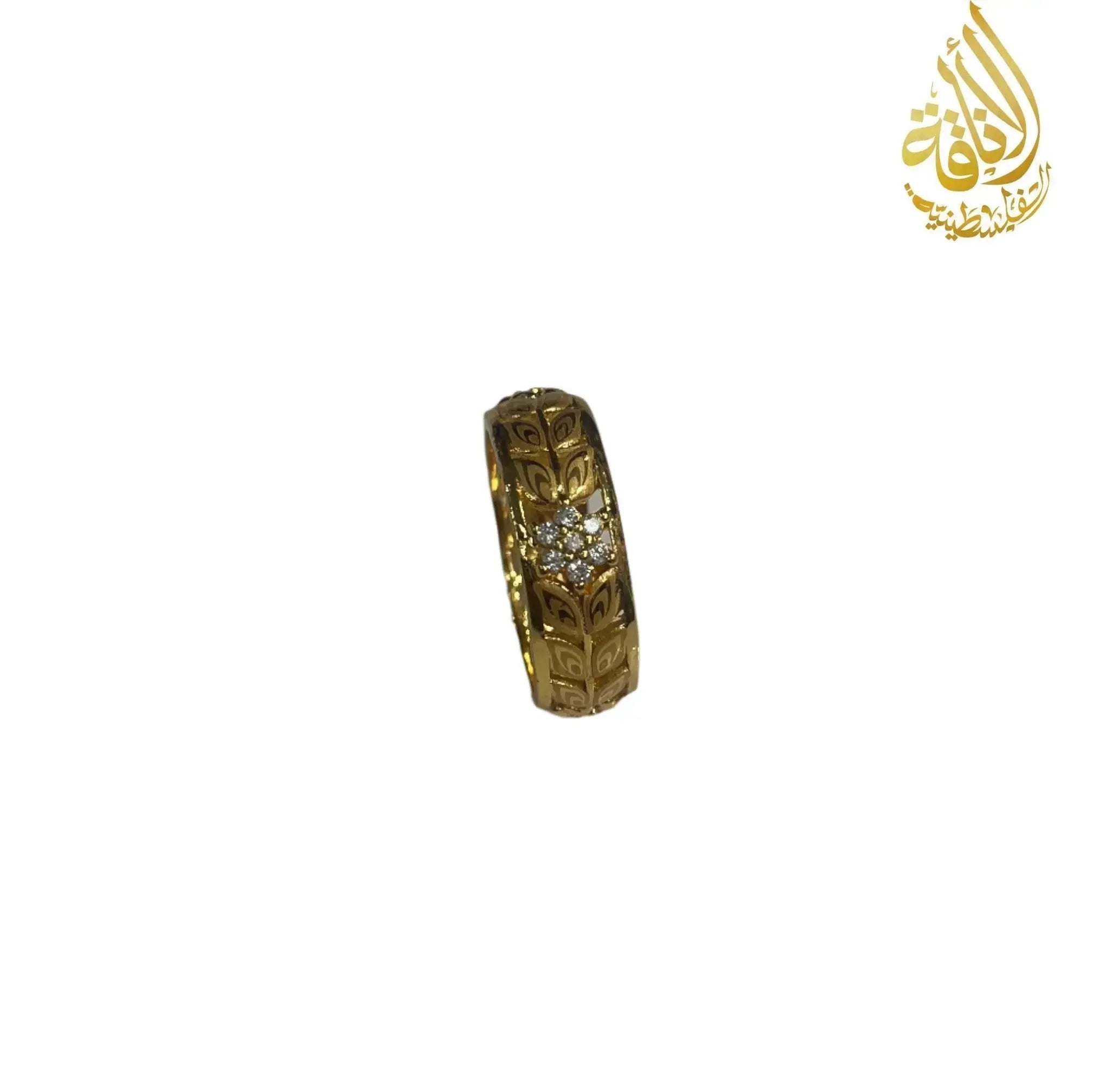 Palestinian Elegance imitated gold bracelet for weddings with intricate design and embedded stones