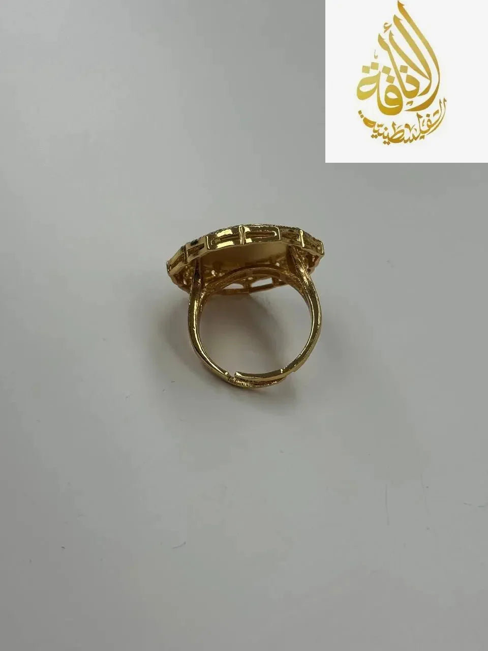 Falahi ring gold plated imitated gold ring by Palestinian Elegance with intricate design