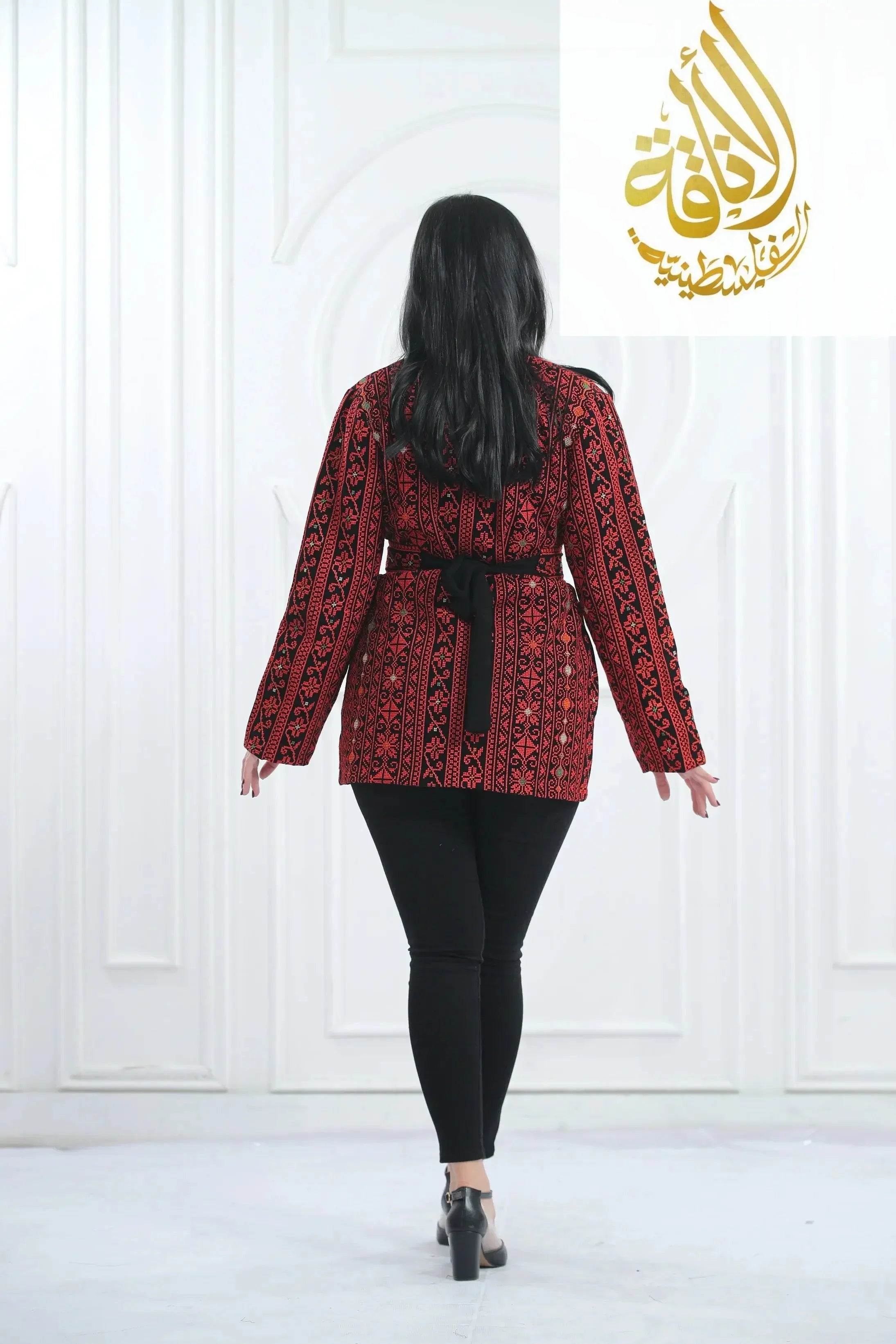 Jannat Embroidered Jacket: Intricate Elegance & Modern Style Palestinian Elegance