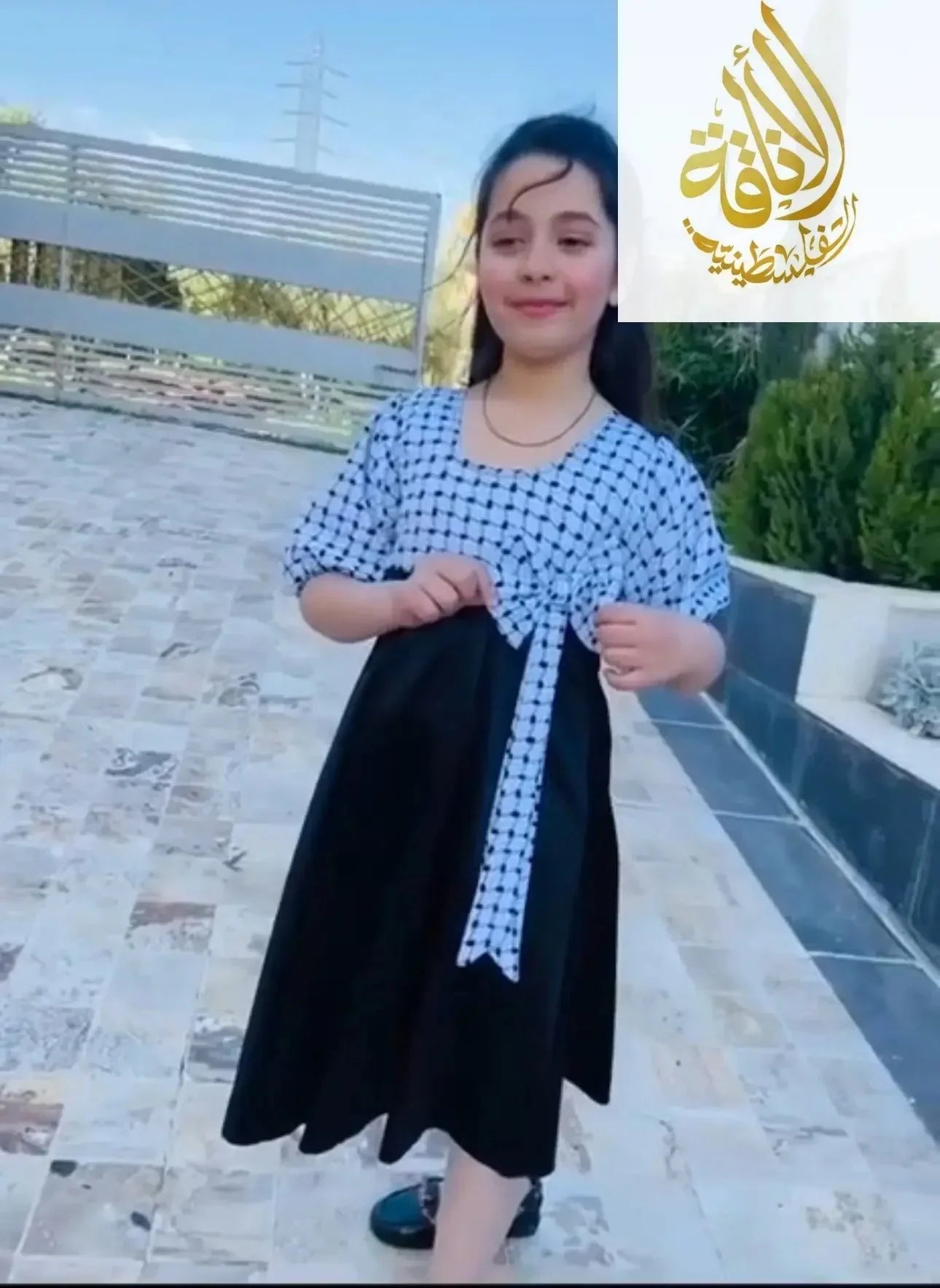 Kids Kuffiyeh Dress: Comfort and Style with Cultural Flair - Palestinian Elegance
