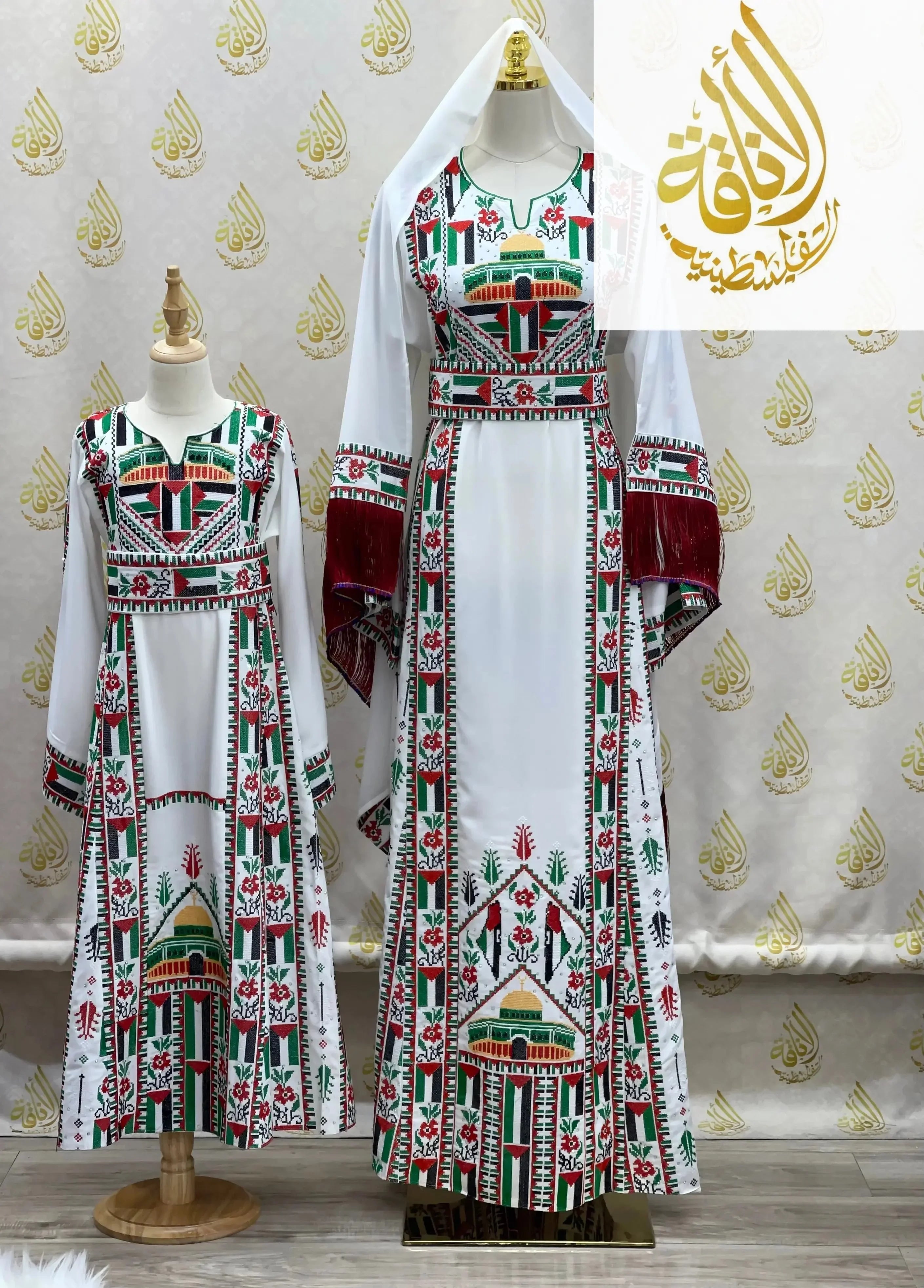 Kids Palestinian & Proud Embroidered Thoub - Celebrate Heritage with Style Palestinian Elegance