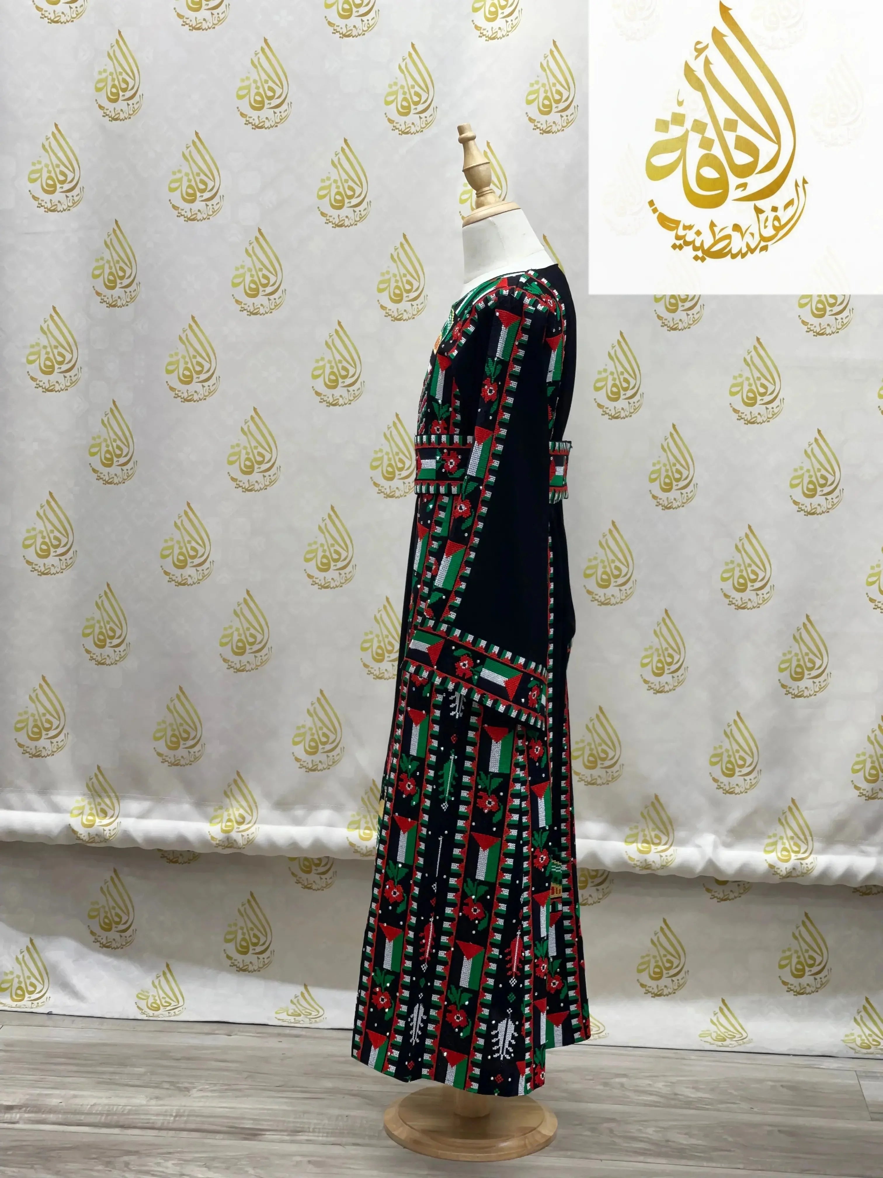 Kids Palestinian & Proud Embroidered Thoub - Celebrate Heritage with Style Palestinian Elegance