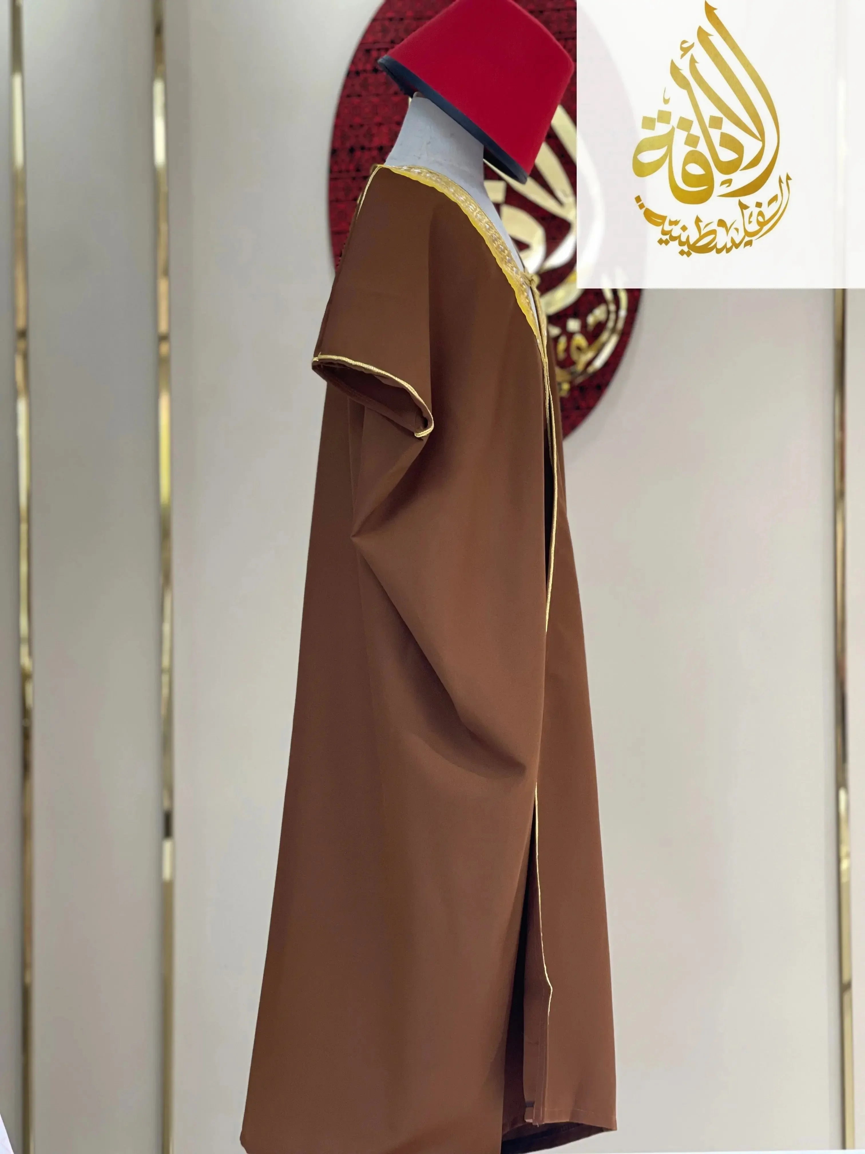 Kids' High-Quality Abaya Bisht - 100% Cotton, Comfortable Free Size Palestinian Elegance