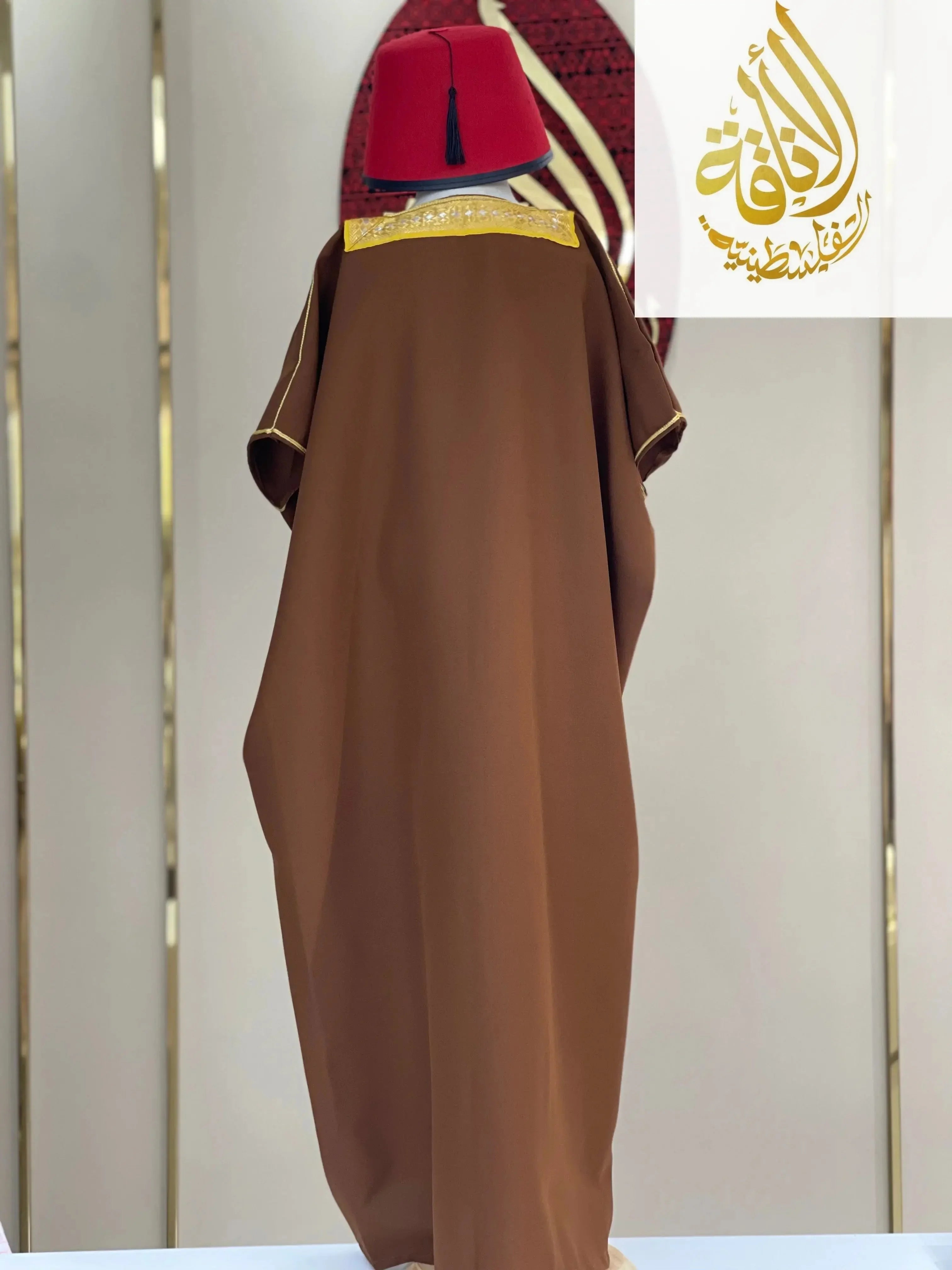Kids' High-Quality Abaya Bisht - 100% Cotton, Comfortable Free Size Palestinian Elegance