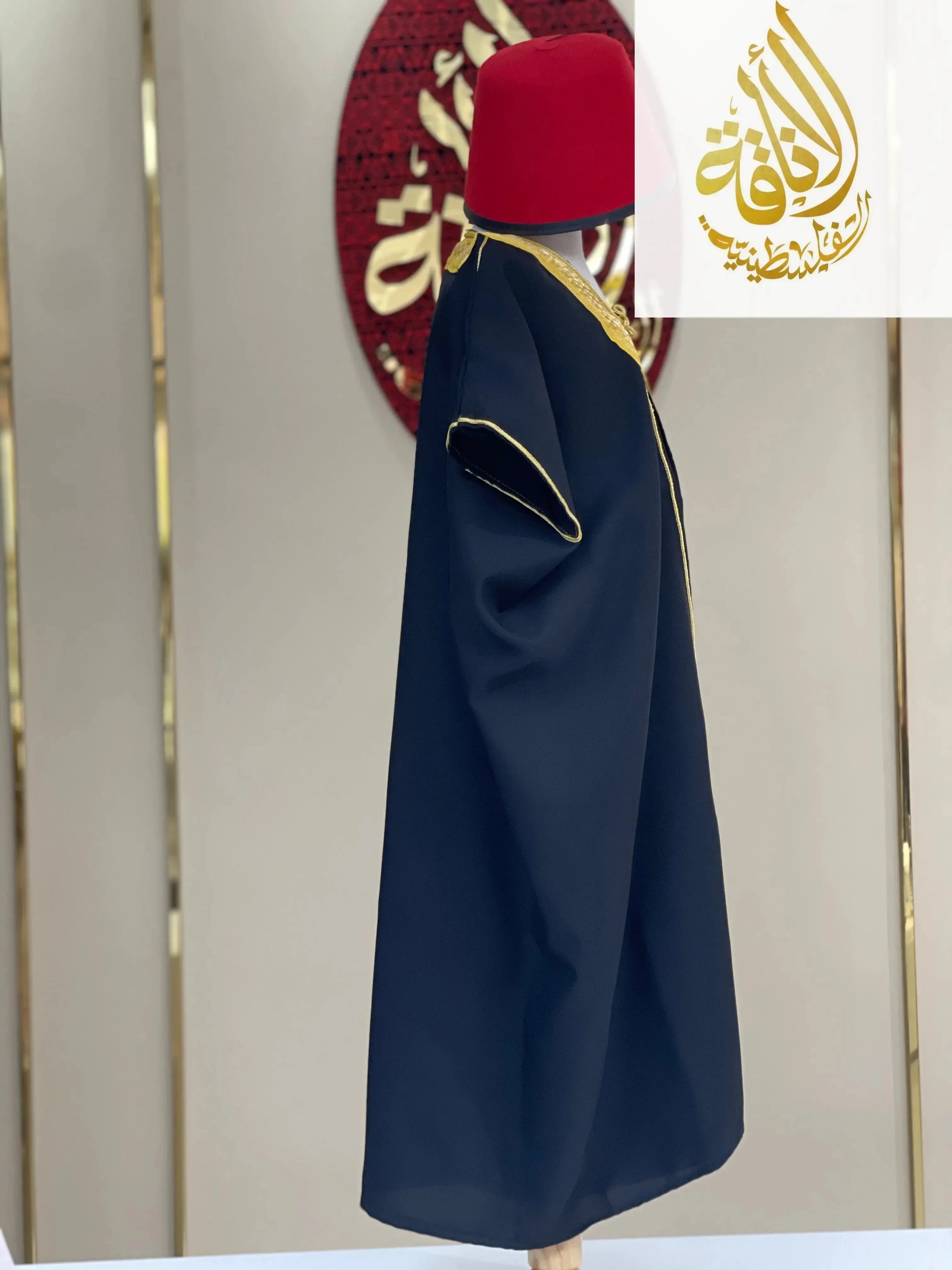 Kids' High-Quality Abaya Bisht - 100% Cotton, Comfortable Free Size Palestinian Elegance