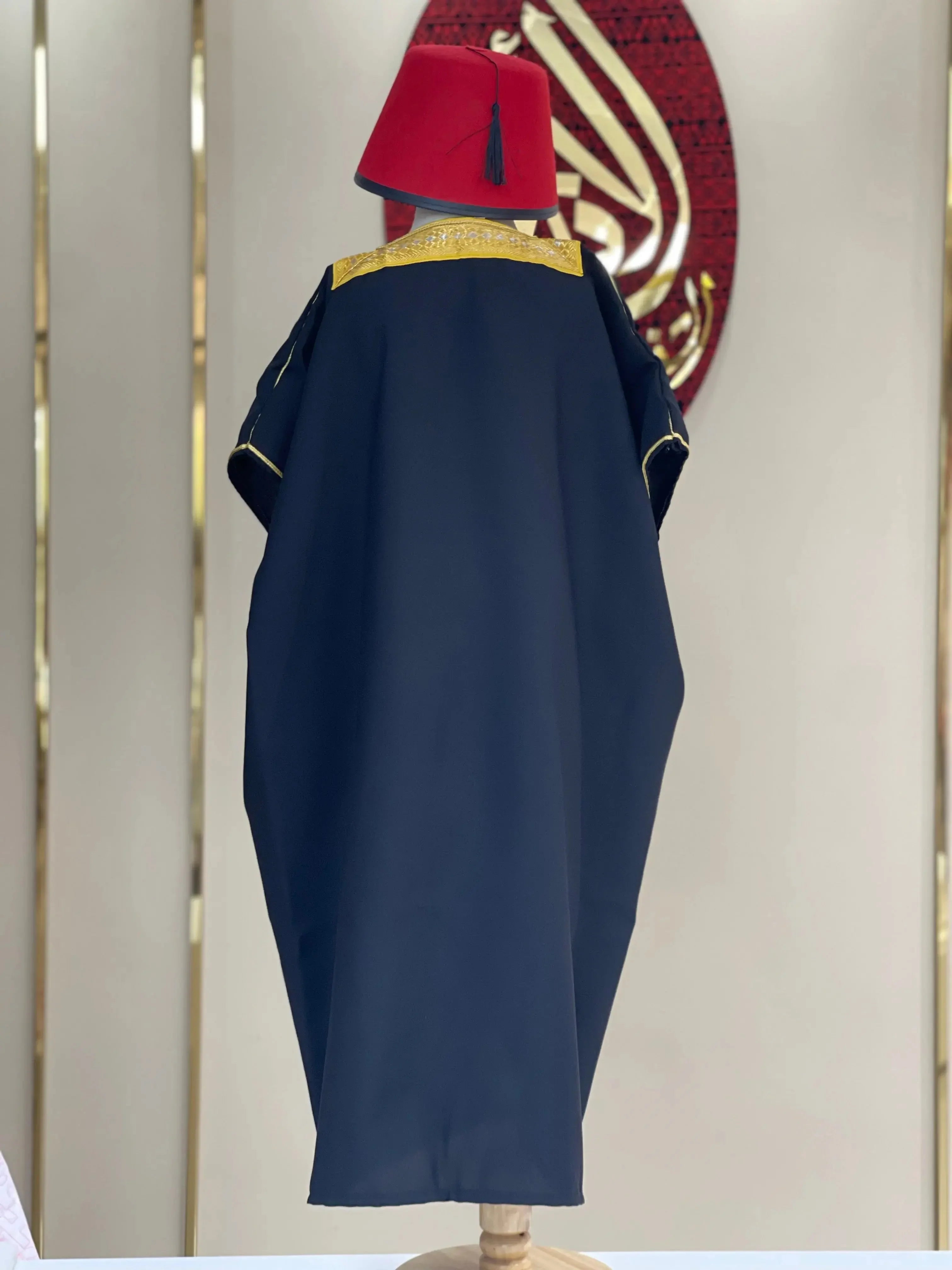 Kids' High-Quality Abaya Bisht - 100% Cotton, Comfortable Free Size Palestinian Elegance