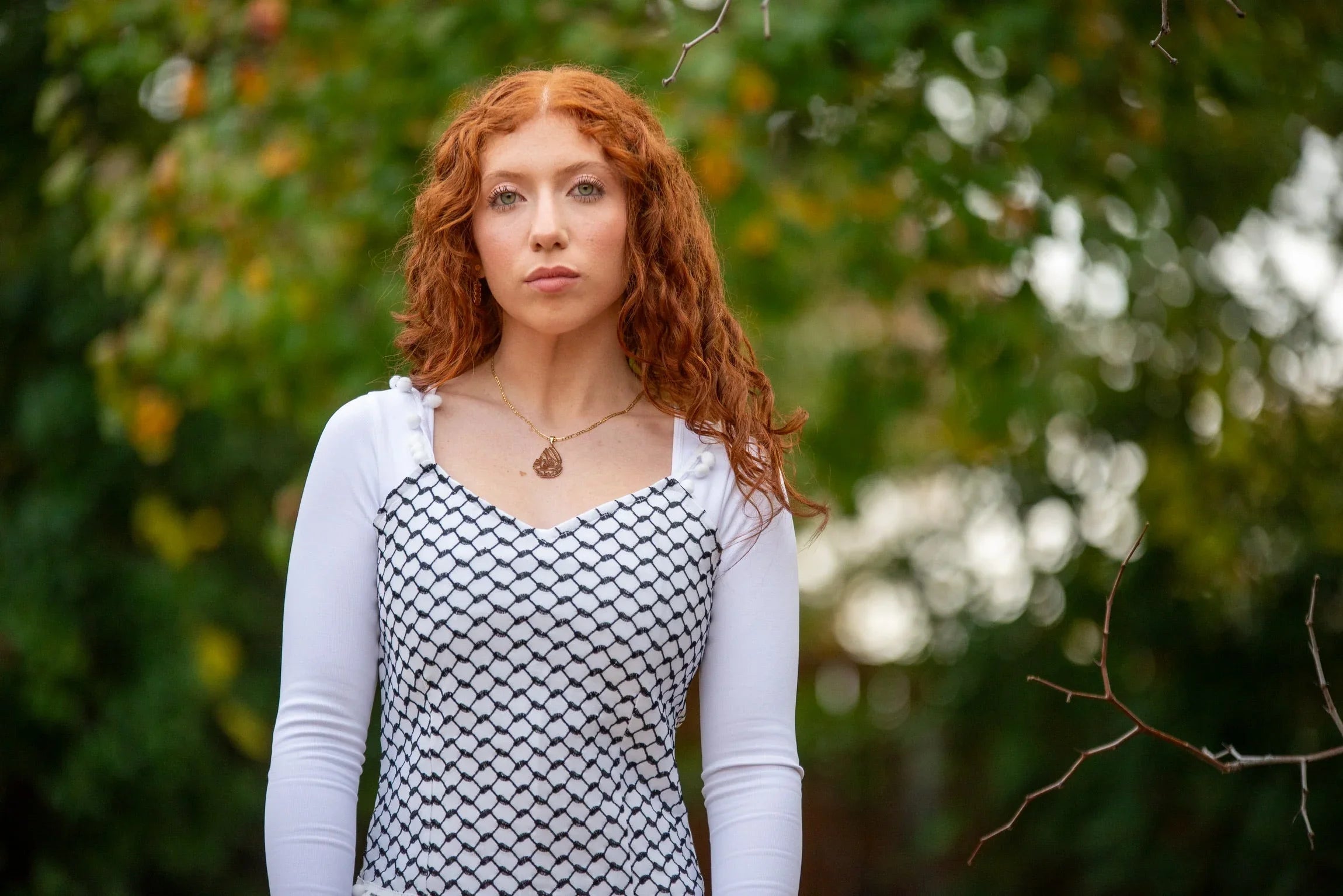 Kuffia Embroidered Crop Top Palestinian Elegance