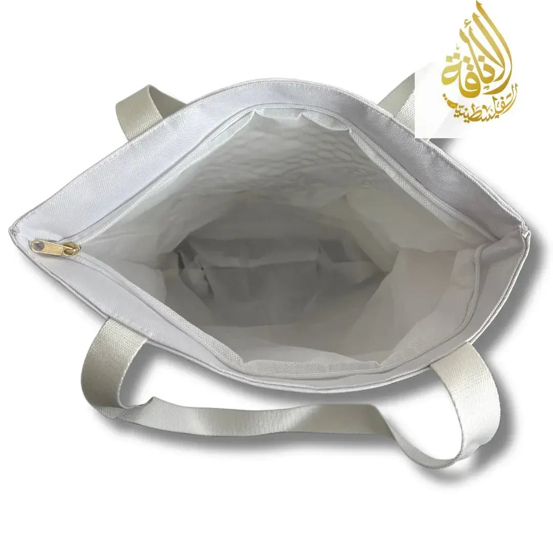 Kuffiyeh Designed Tote Bag with Arabic Words | 40 cm Palestinian Elegance