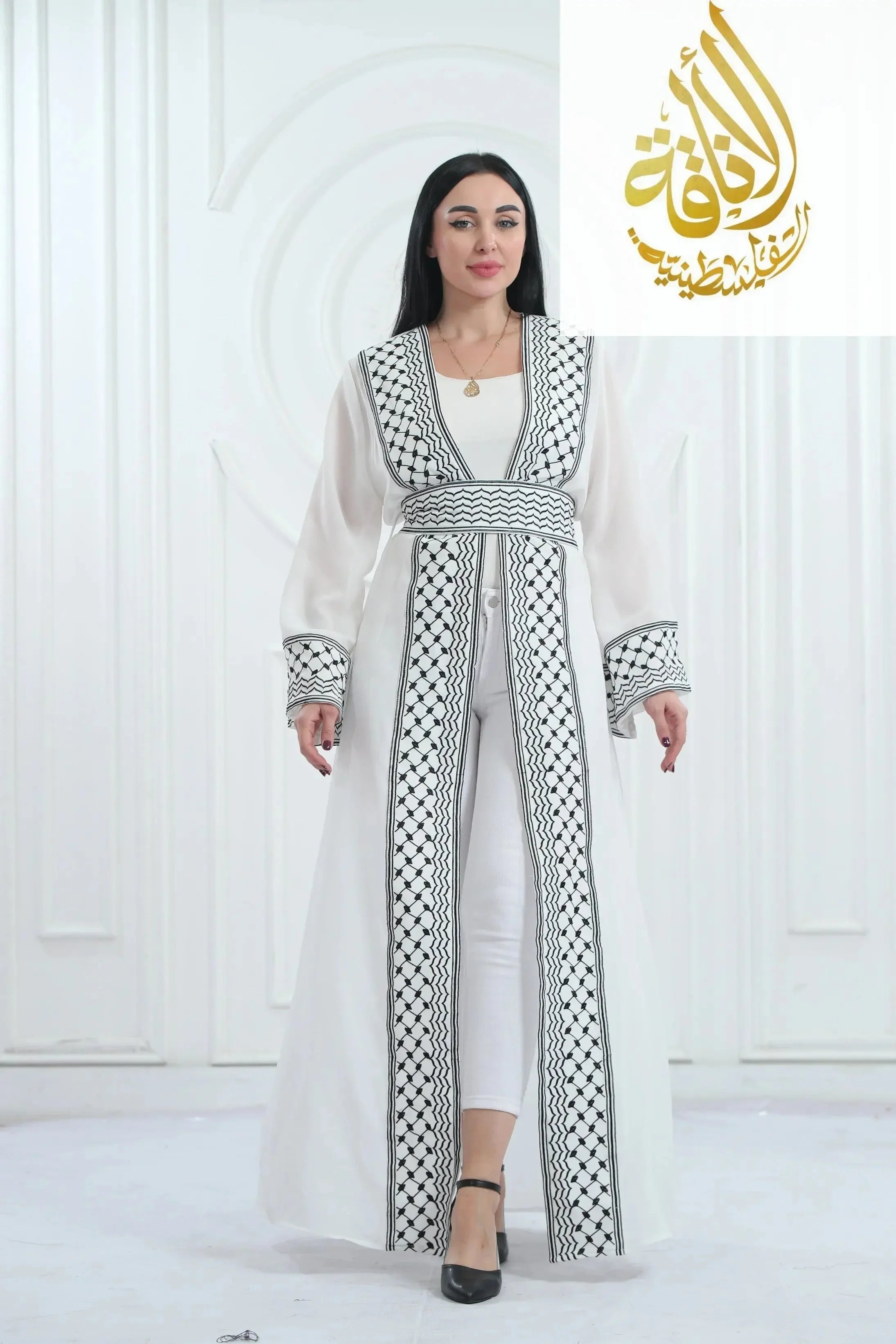 Kuffiyeh Embroidered Cardigan: Elegance and Versatile Comfort Palestinian Elegance