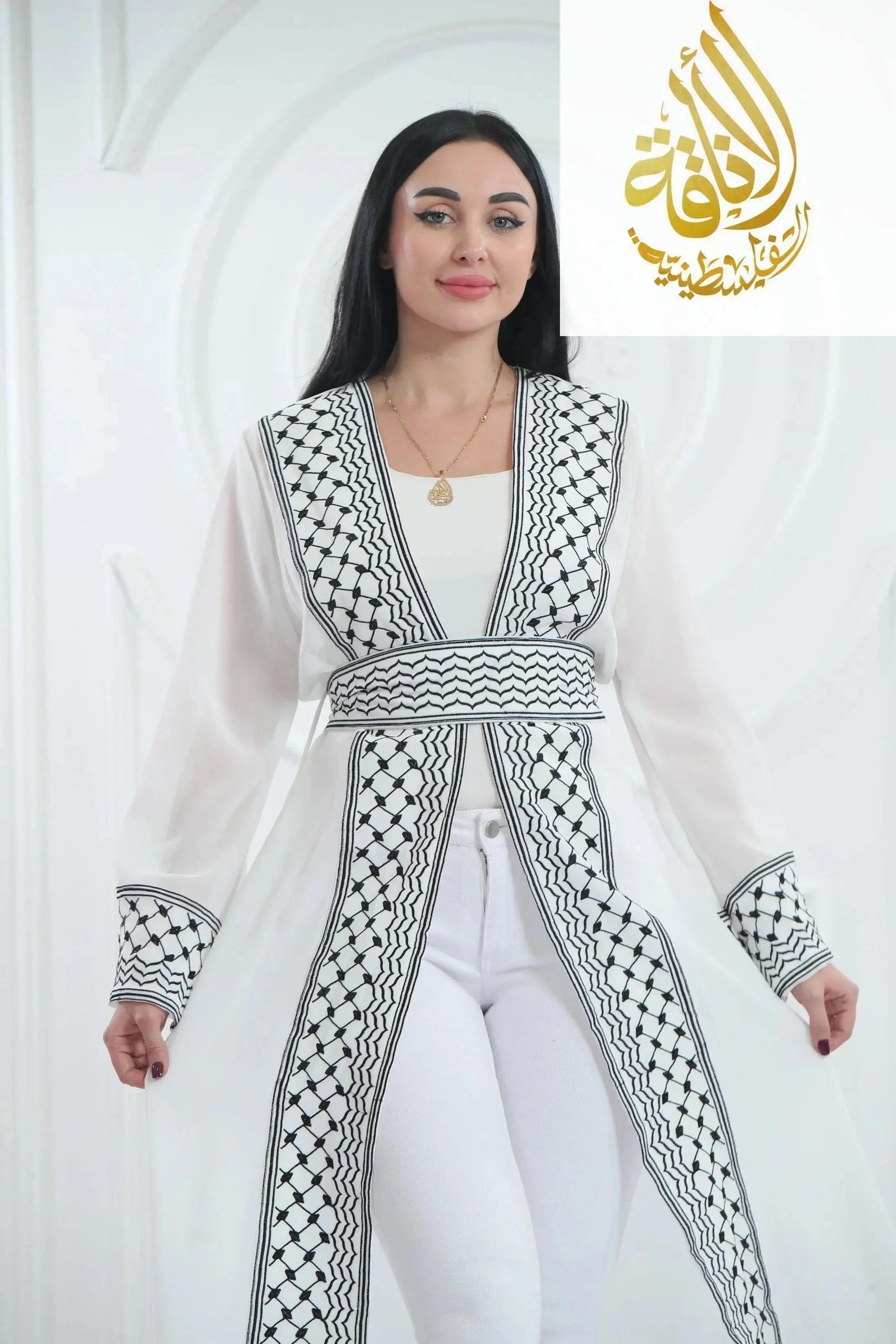 Kuffiyeh Embroidered Cardigan: Elegance and Versatile Comfort Palestinian Elegance