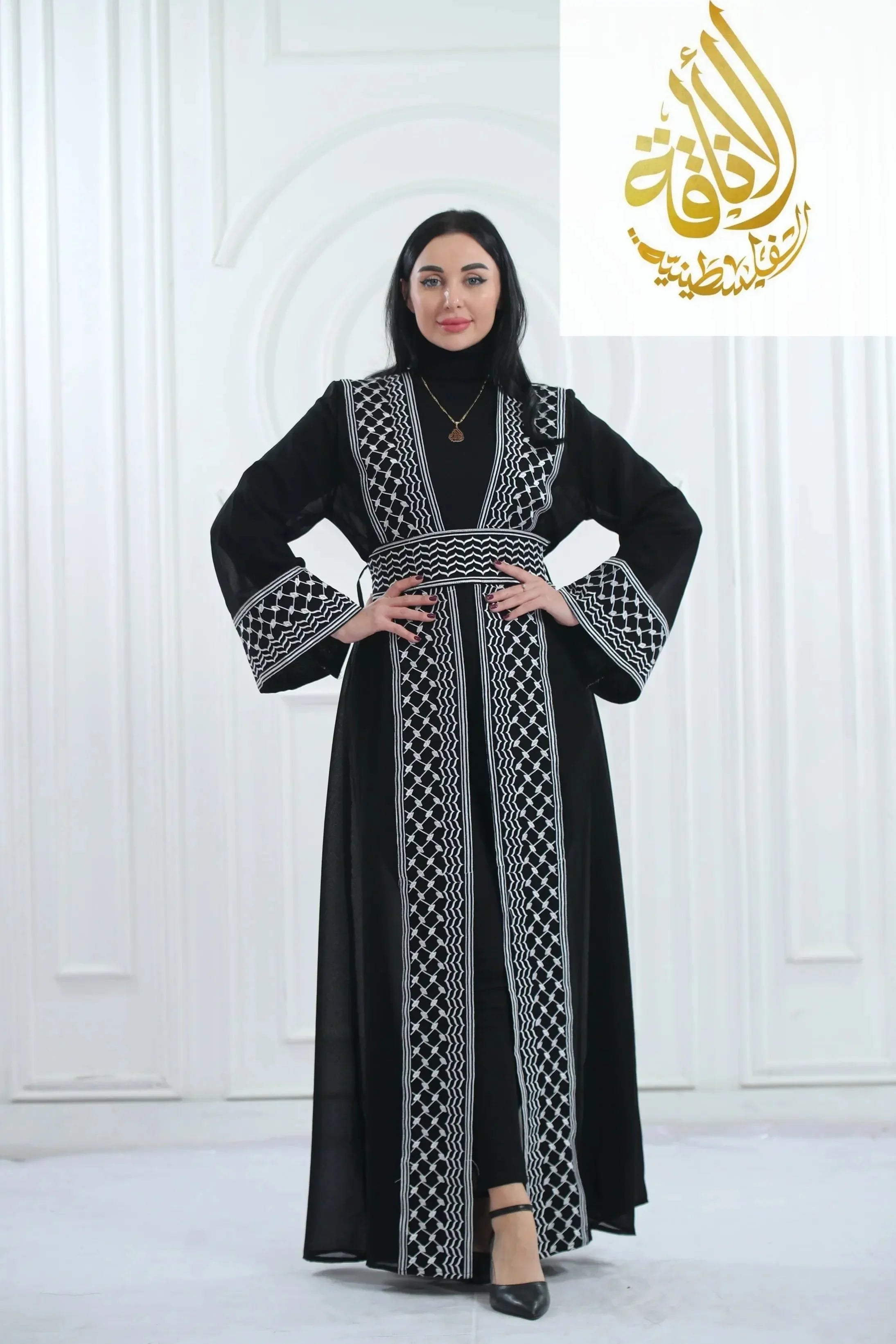 Kuffiyeh Embroidered Cardigan: Elegance and Versatile Comfort Palestinian Elegance