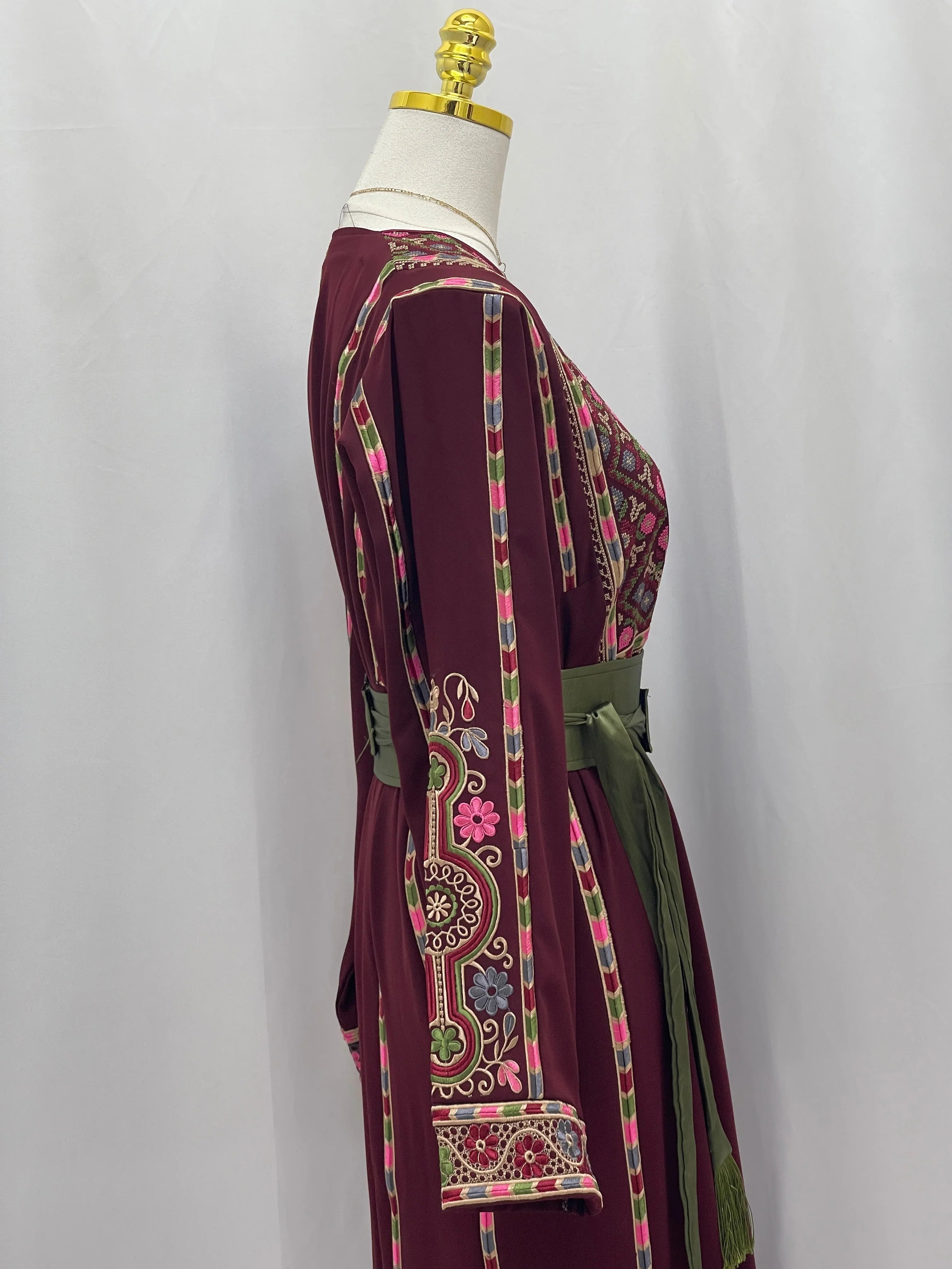 Layan Embroidered Thoub: Perfect For Cultural Occasions And Elegant Gatherings Palestinian Elegance